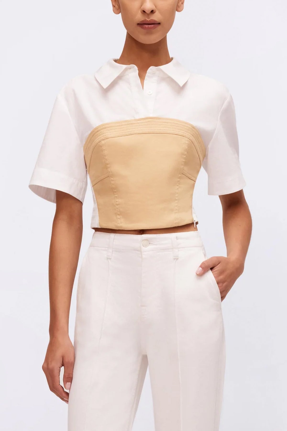 Granger Short-Sleeve Shirt in Natural Multi - shop-olivia.com