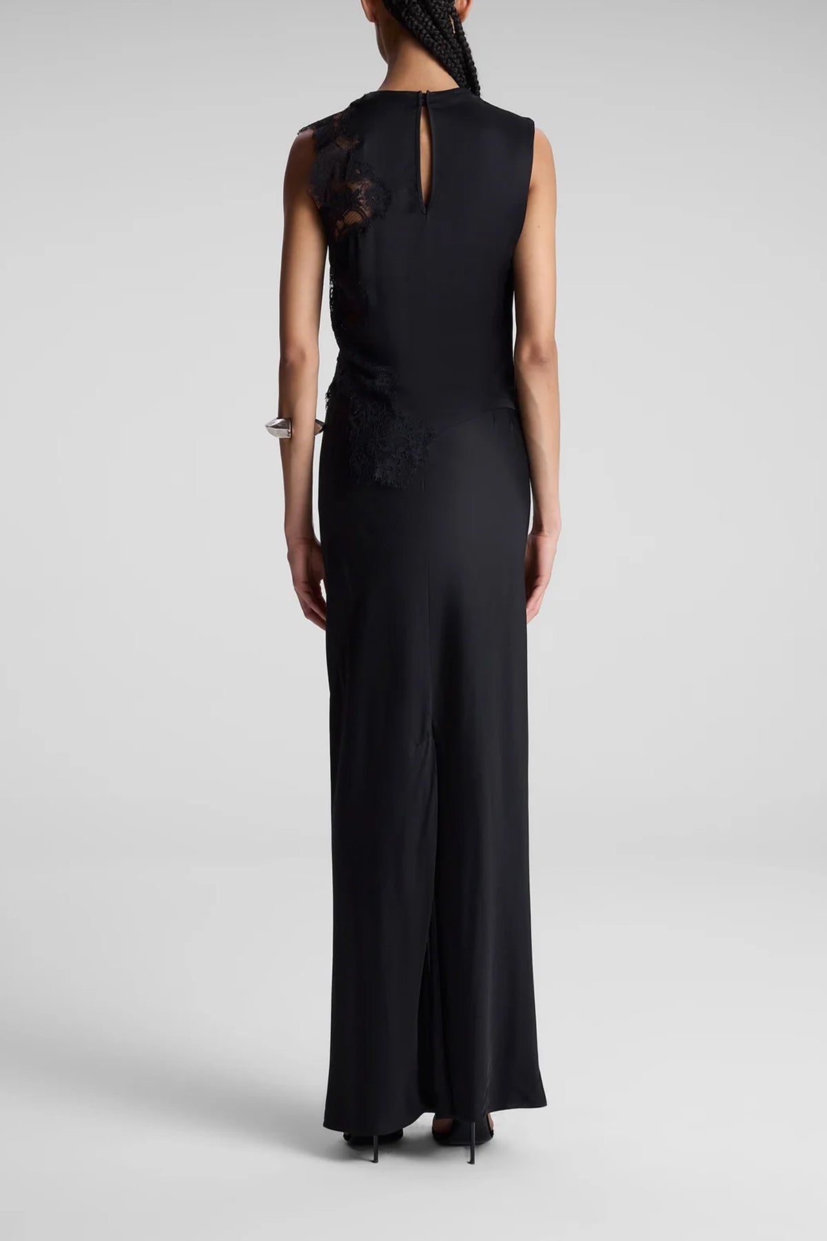 Greta Satin Maxi Skirt in Black - shop - olivia.com