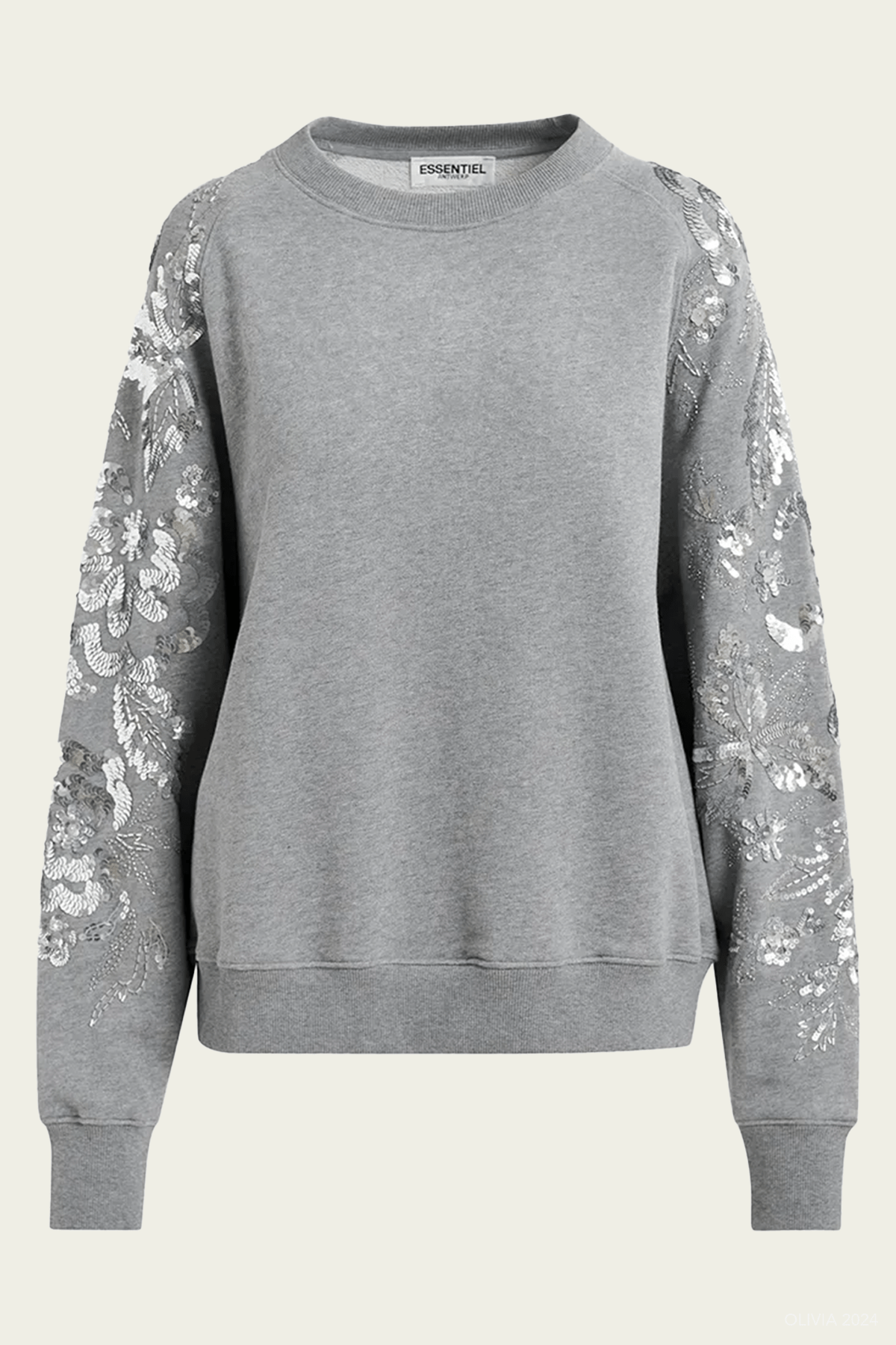 Guepe Sequin Sweatshirt in Grey - shop - olivia.com