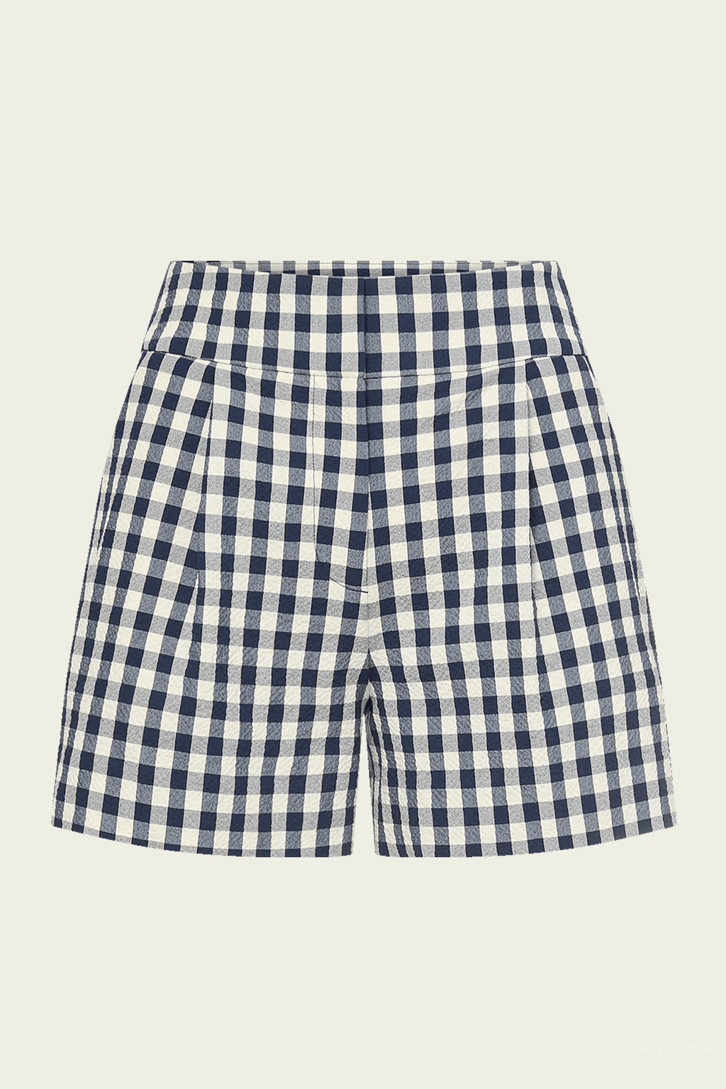 Haina Gingham Short Navy Dove