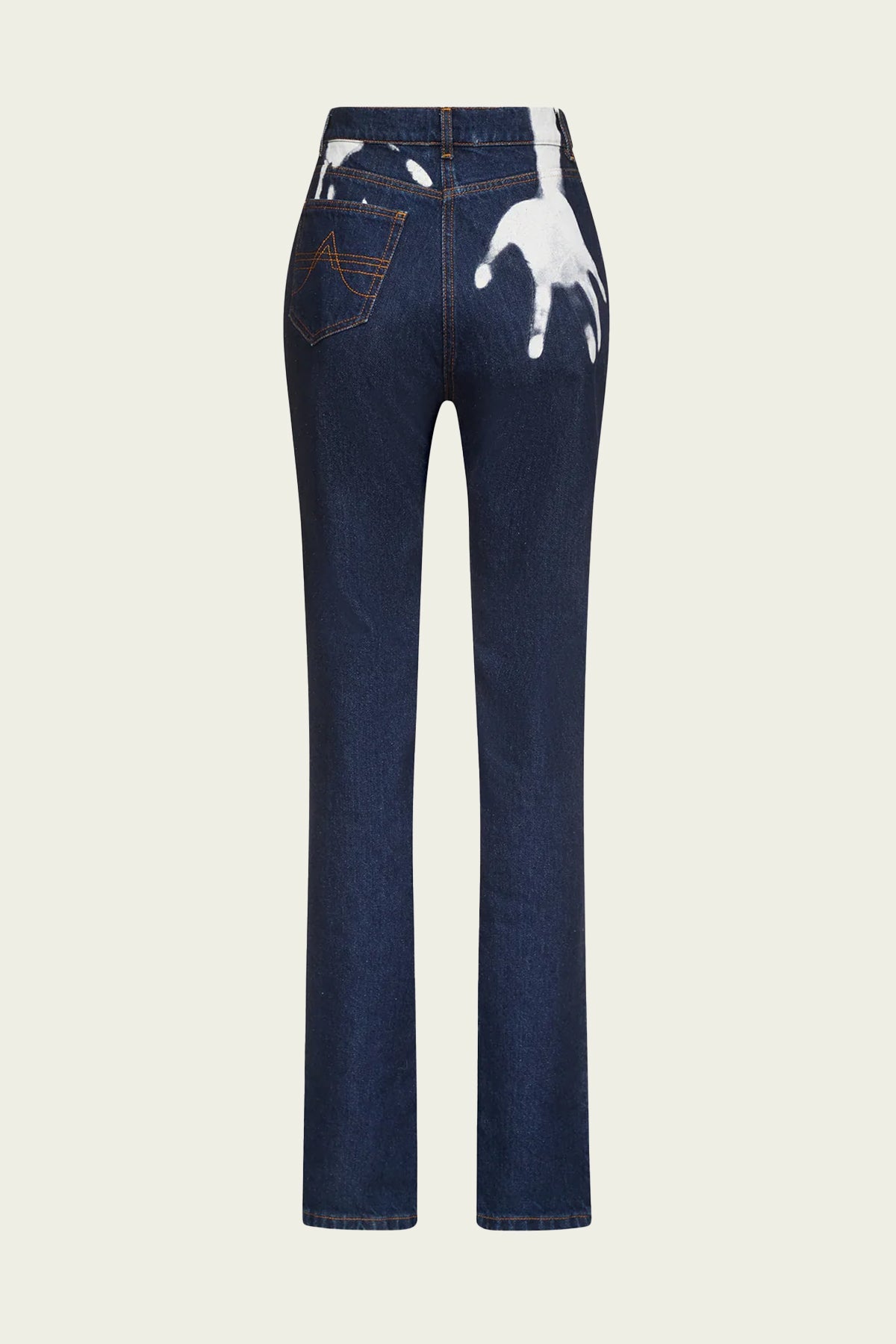 Handprint Straight Leg Jean in Dark Blue - shop - olivia.com