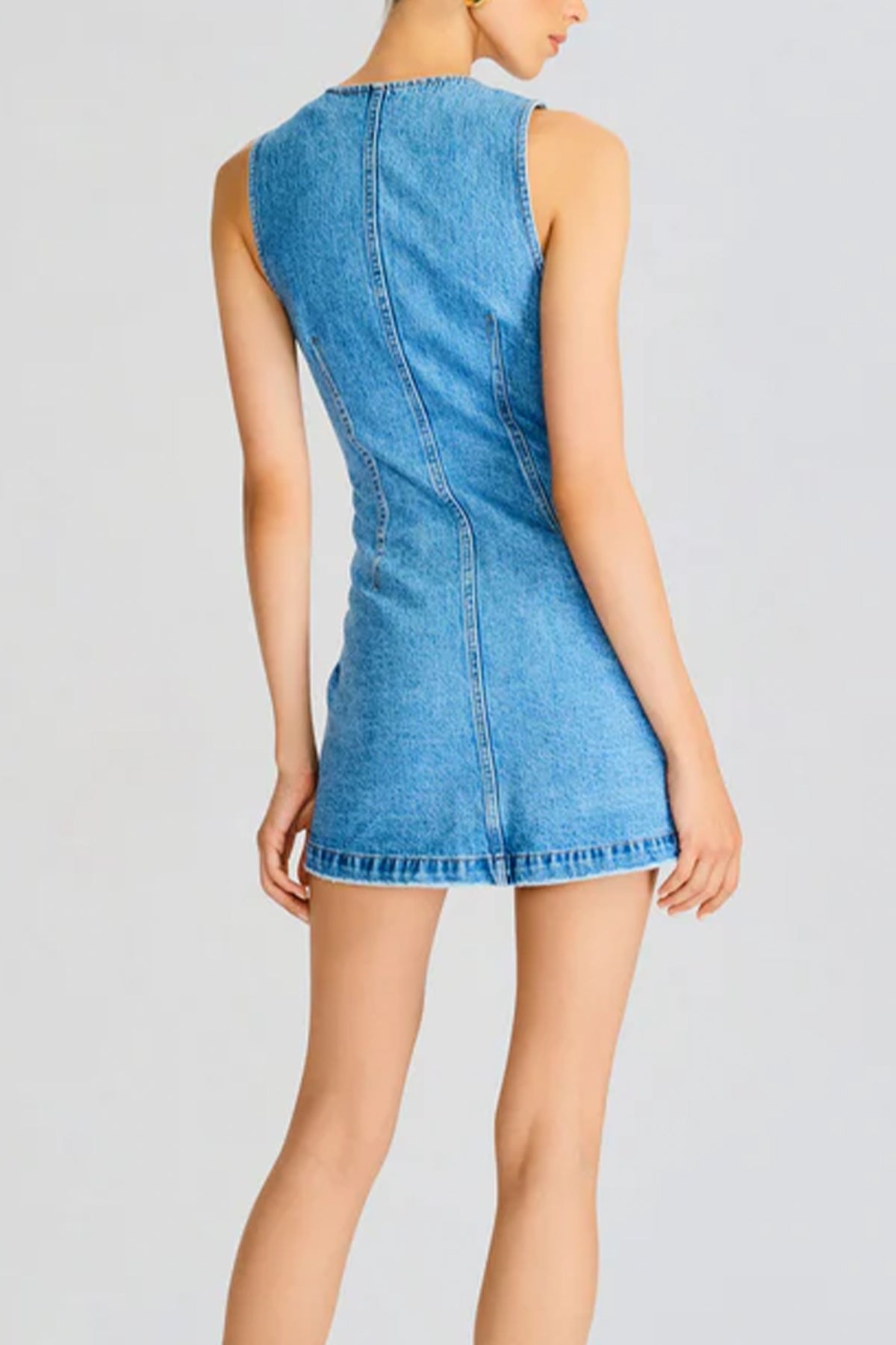 Hanna Denim Dress in River - shop - olivia.com