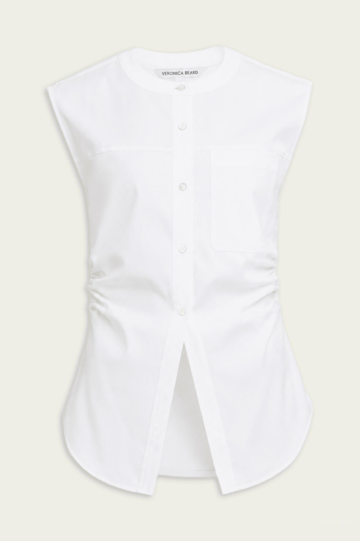 Harini Sleeveless Top in White - shop-olivia.com