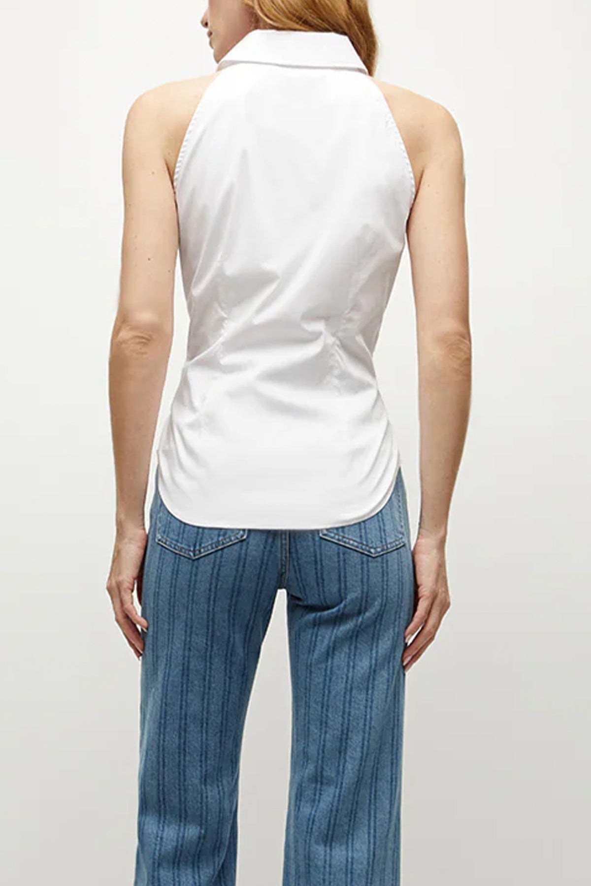 Harper Poplin Top in White - shop - olivia.com