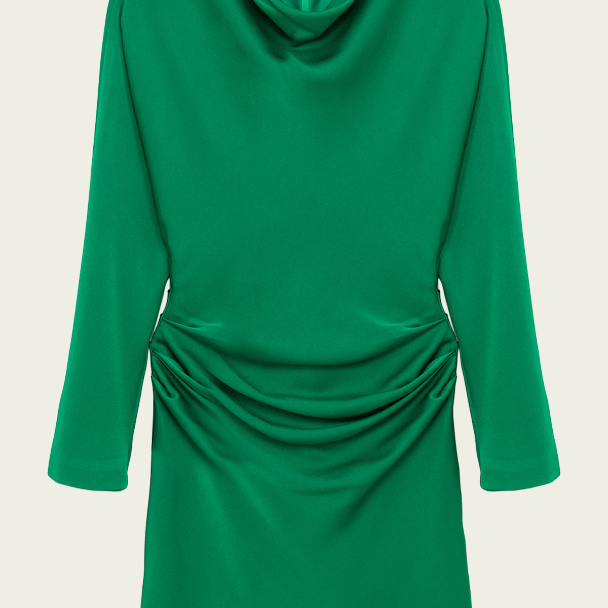 Harpor Satin Mini Dress in Kelly Green