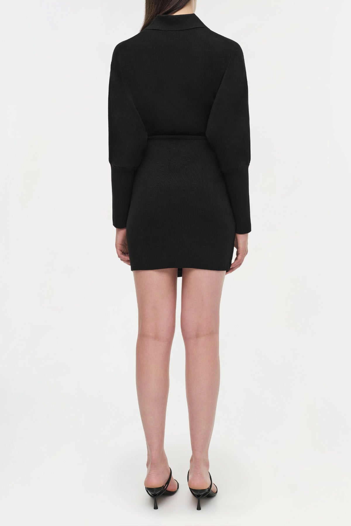 Harvey Long Sleeve Mini Dress in Black - shop - olivia.com