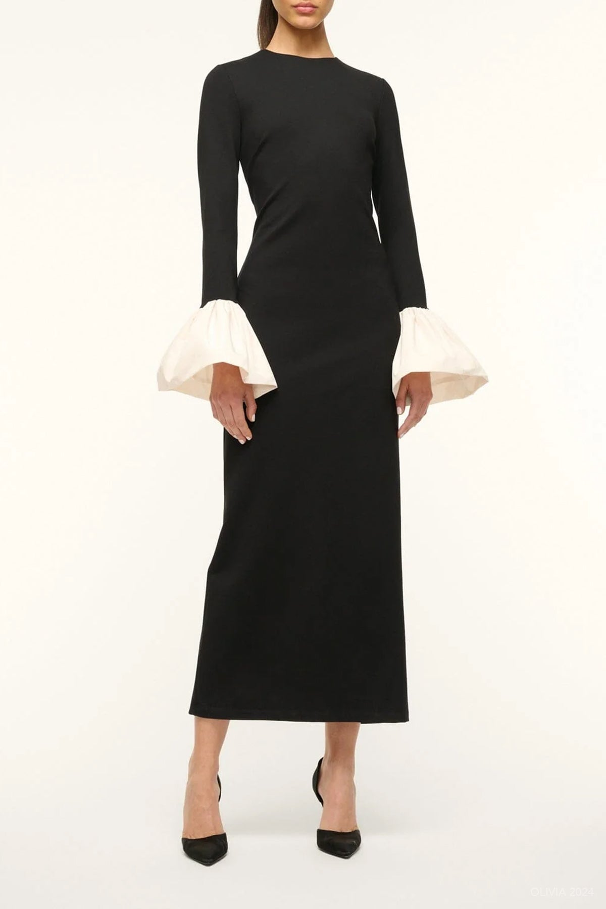 Hawthorne Maxi Dress in Black Ivory - shop - olivia.com