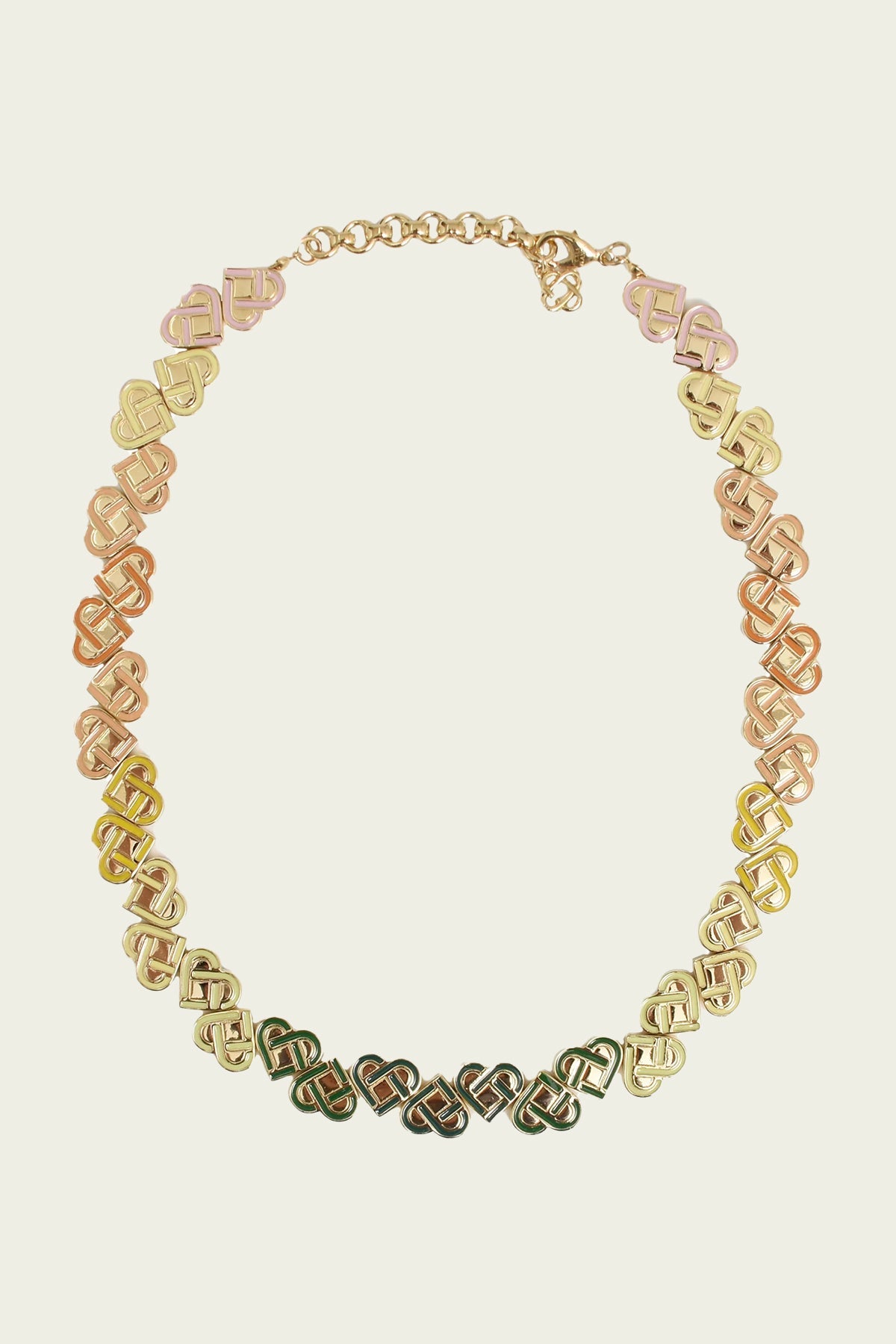 Heart Monogram Necklace in Gold Gradient - shop-olivia.com