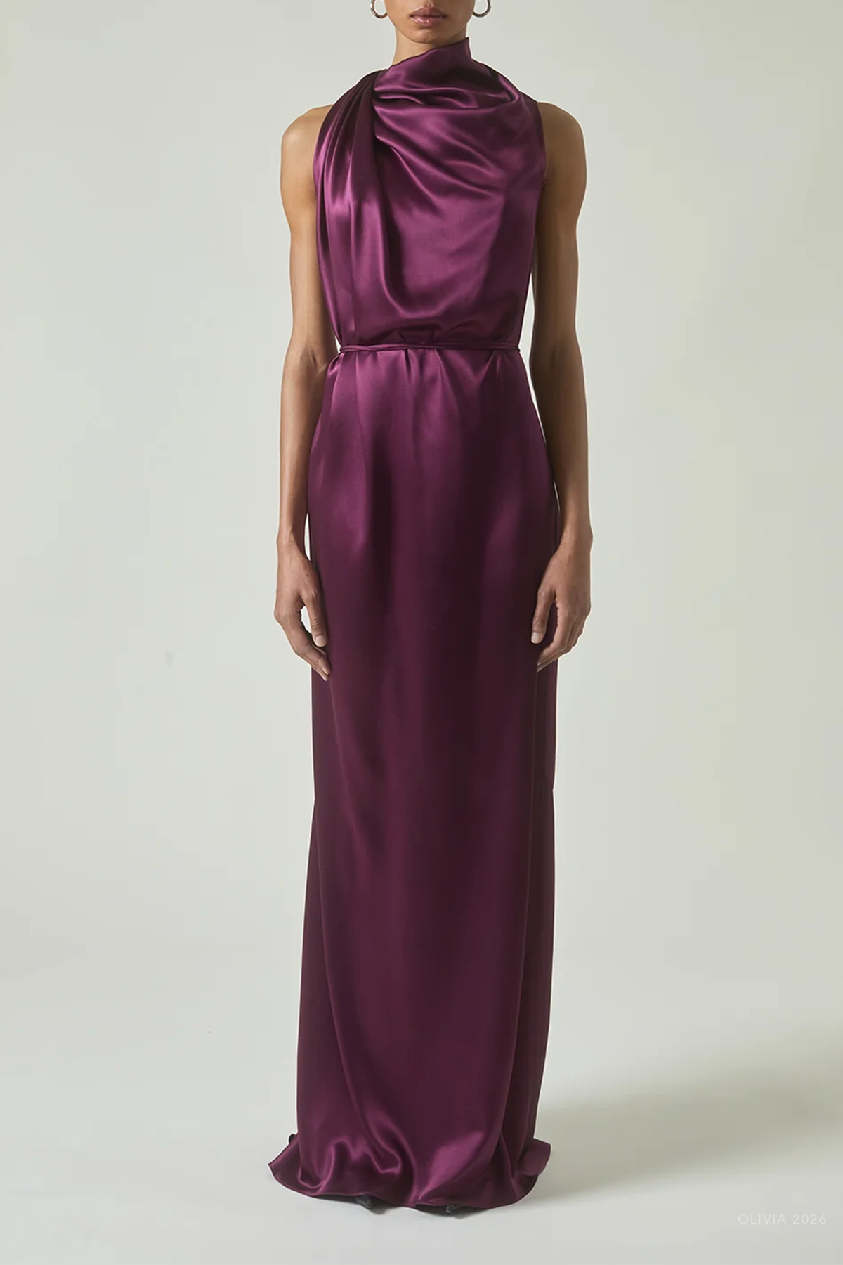 Susana Dress in Aubergine