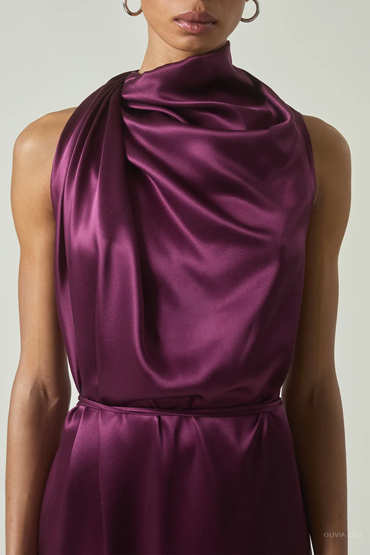 Susana Dress in Aubergine