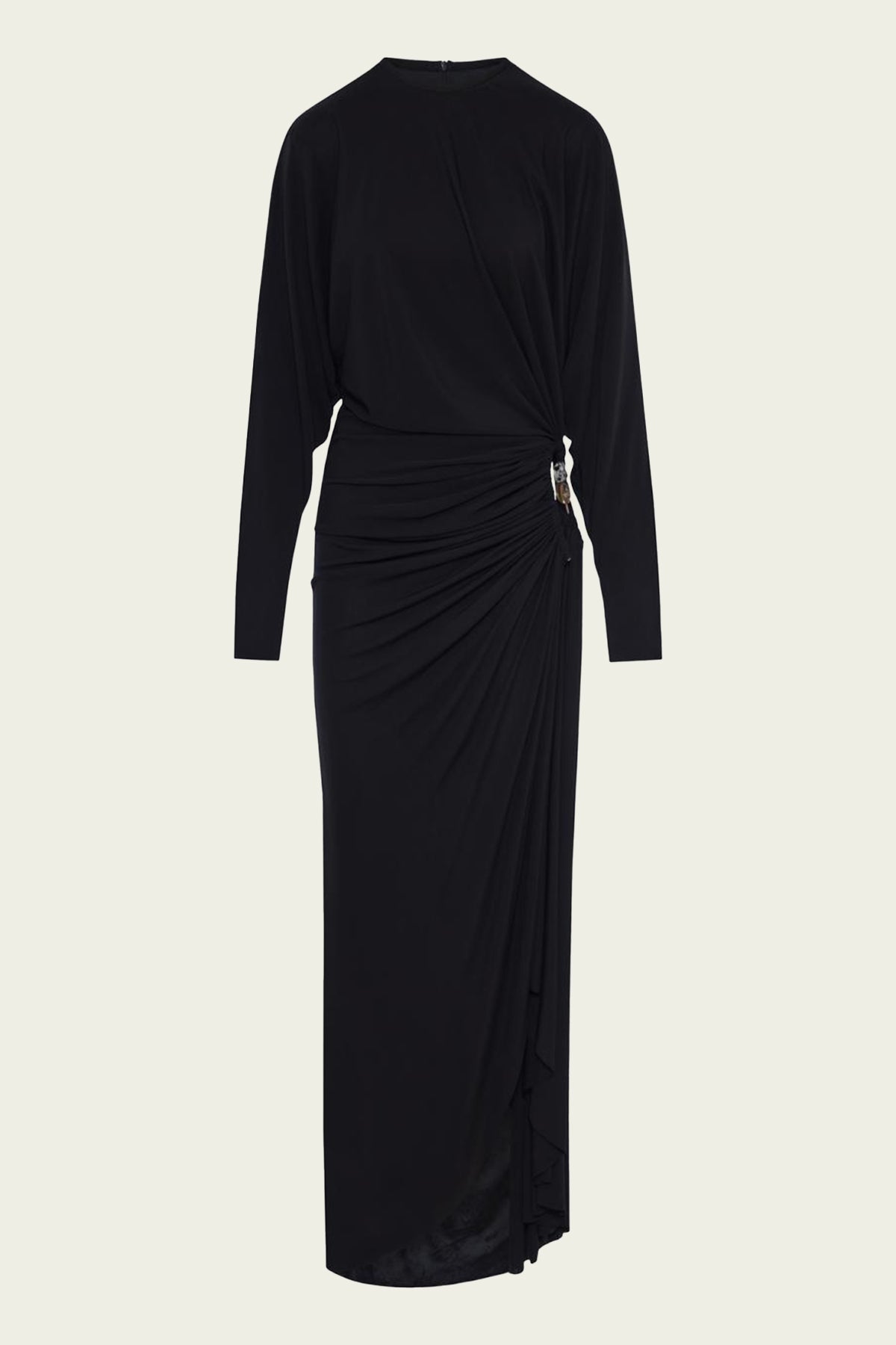 Helix Crystal Stone Long - Sleeve Dress in Black - shop - olivia.com