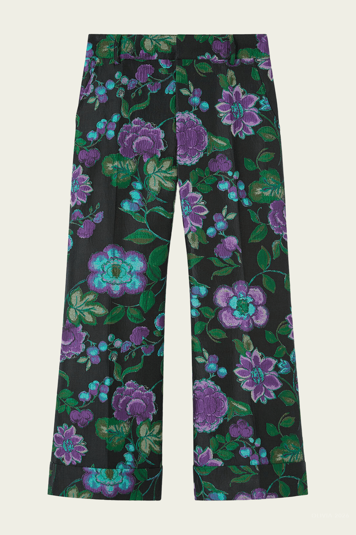 Hendrix Pants in Botanical Black - shop-olivia.com