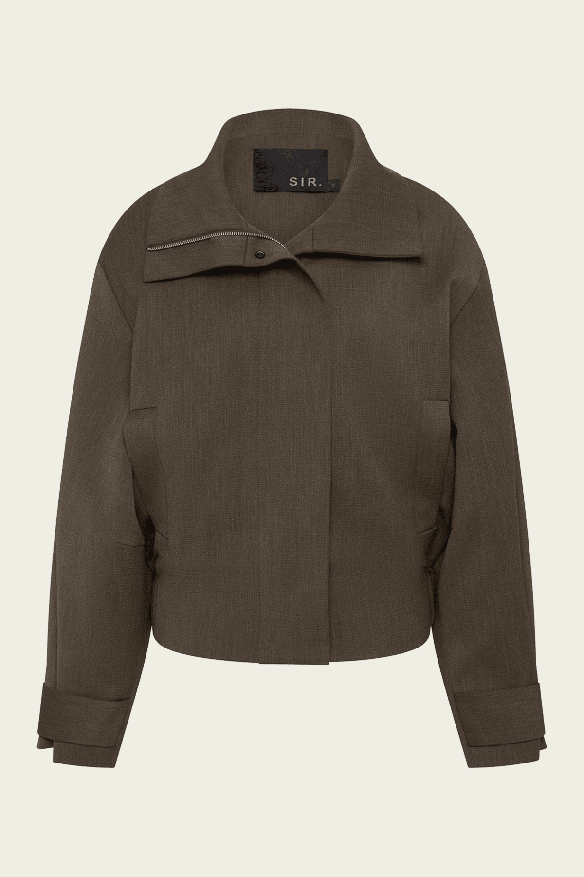 Henrik Bomber Jacket in Chocolate Marle - shop-olivia.com