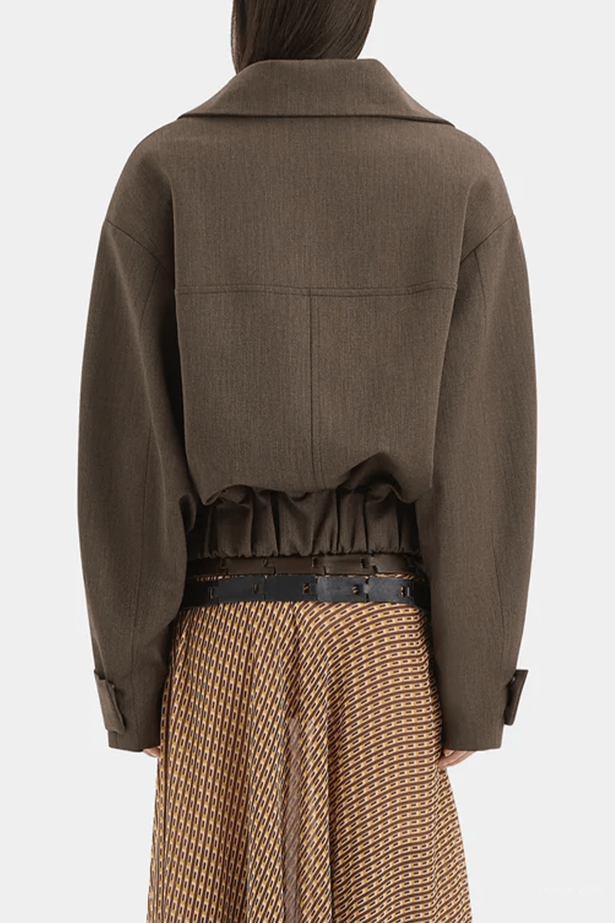 Henrik Bomber Jacket in Chocolate Marle - shop-olivia.com