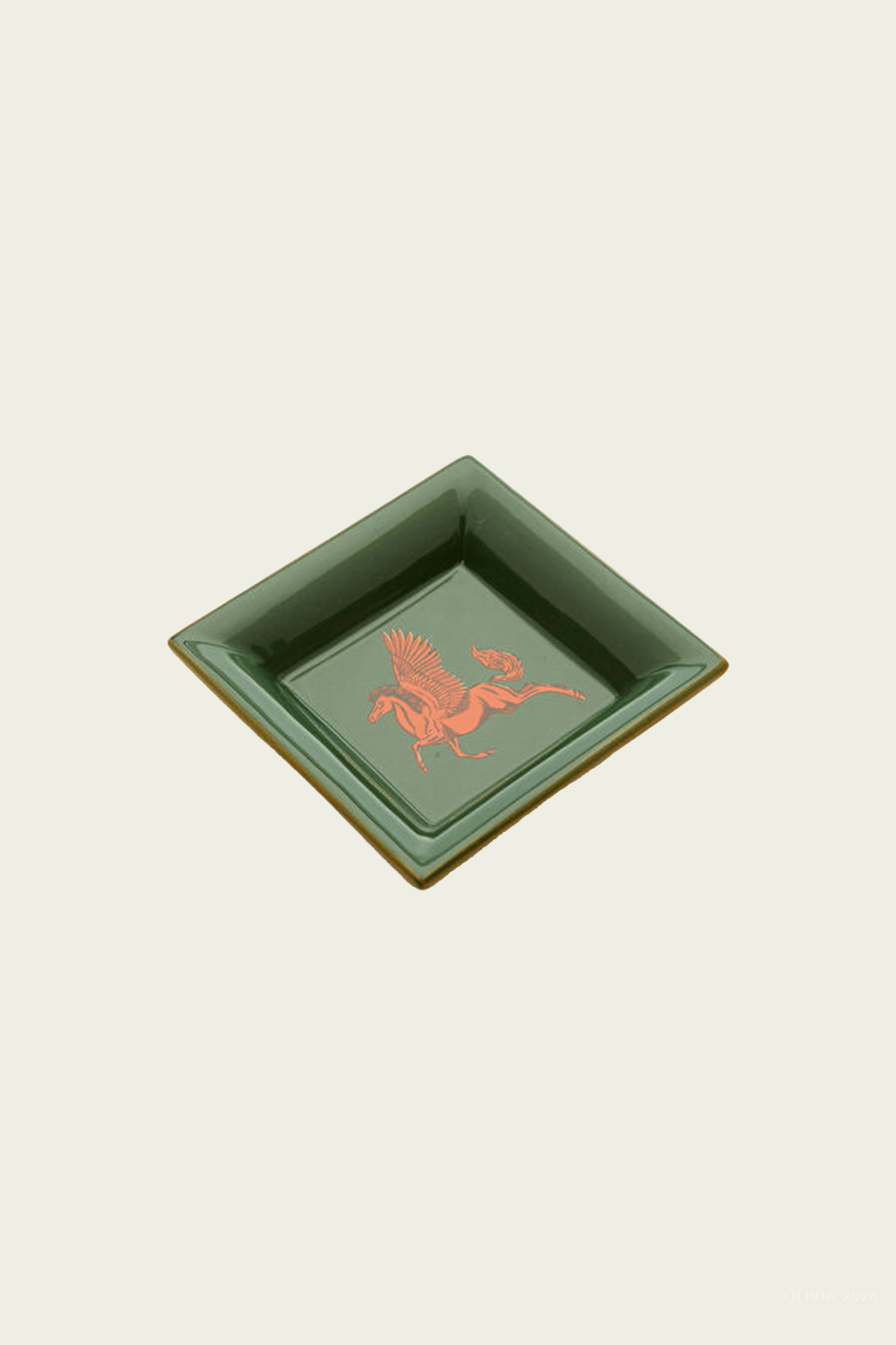 Herald Small Square Tray in Green - shop-olivia.com