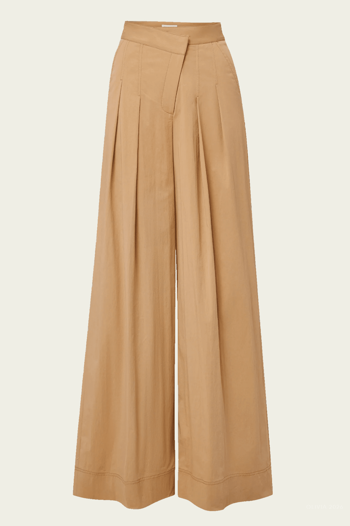 Heron Crossover Waistband Pant in Khaki - shop - olivia.com