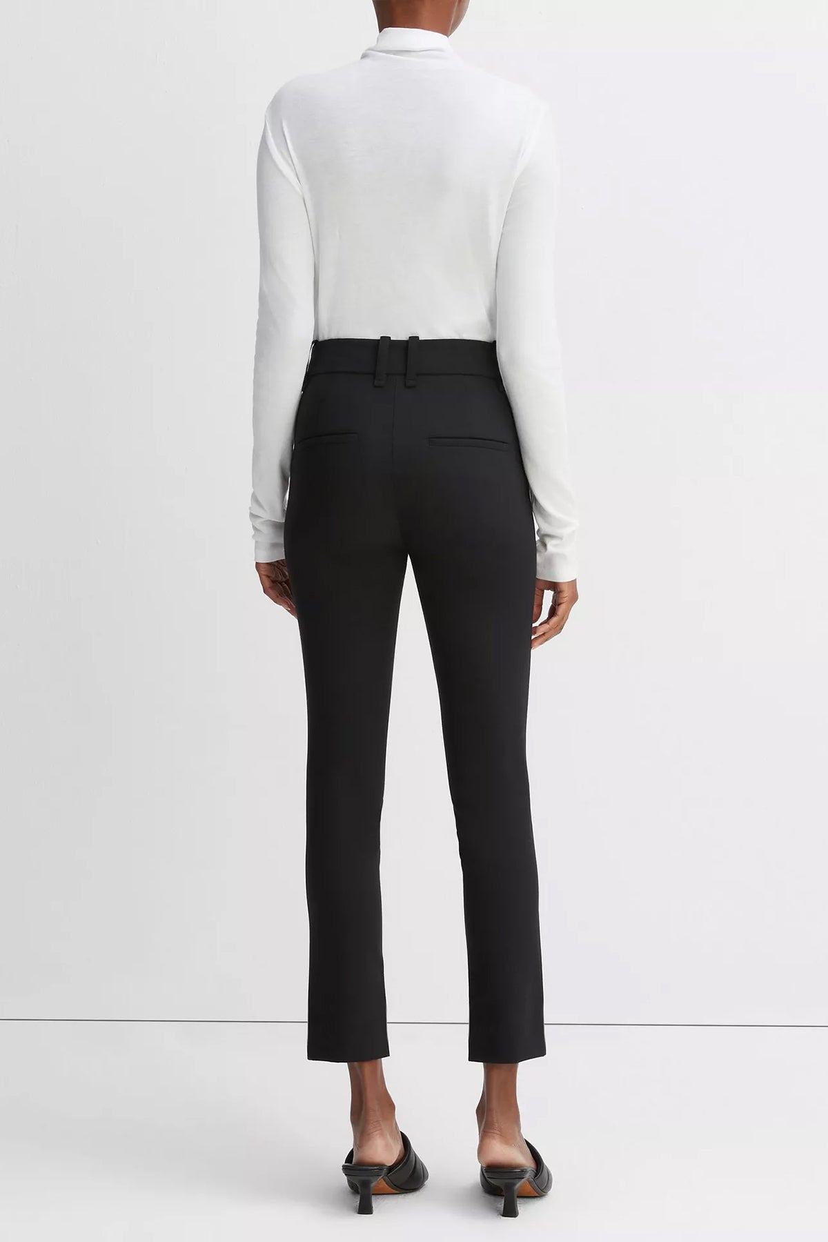 High Rise Cigarette Pant in Black - shop-olivia.com