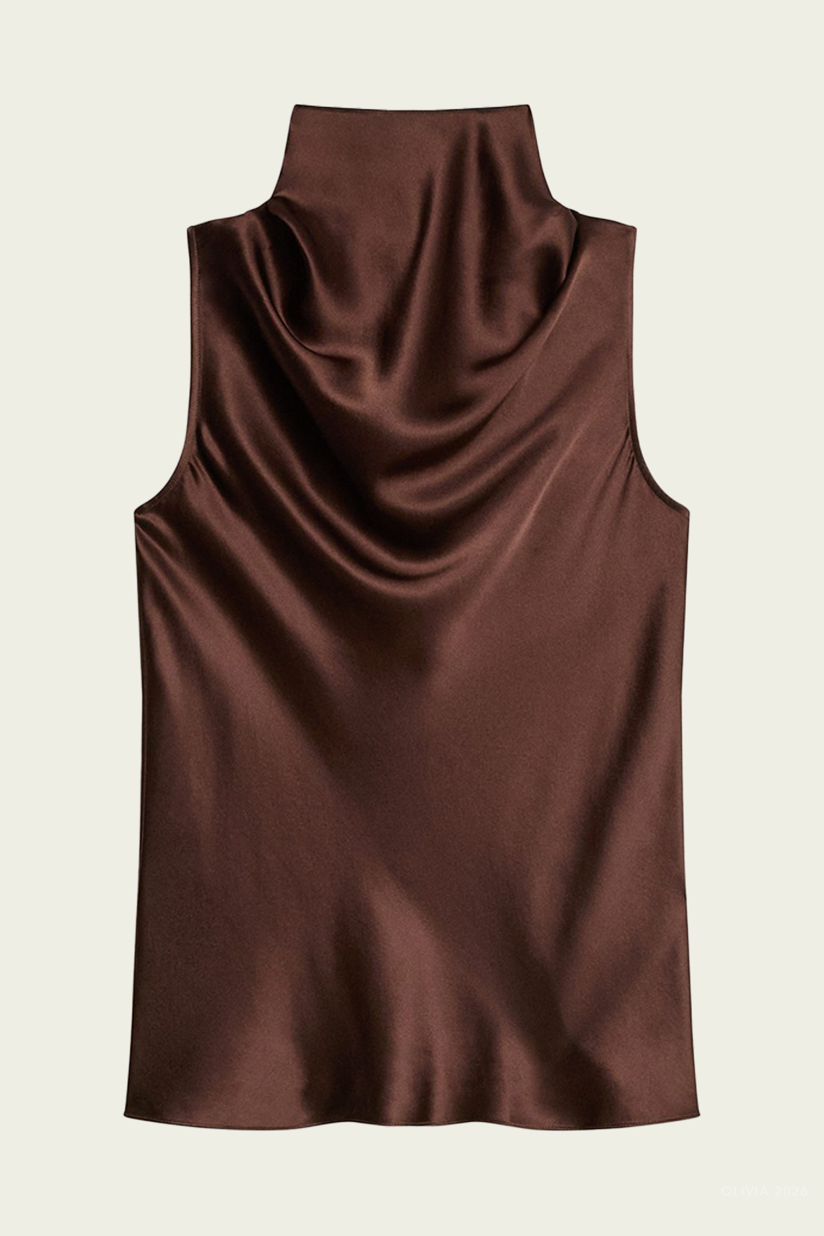 Silk Tie-Neck Top in Serra