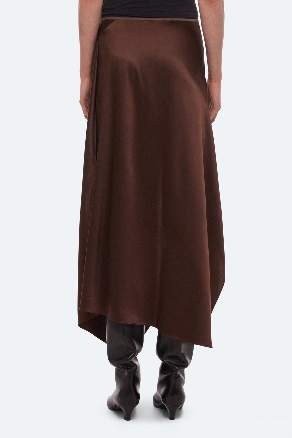 Silk Slip Skirt in Serra