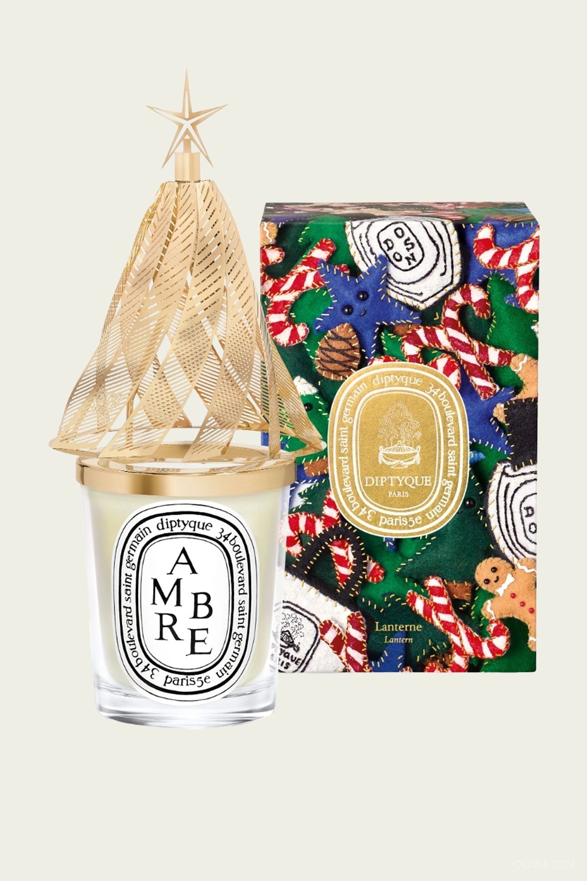 Holiday Lantern for Classic Candle 190g - Holiday Edition 2024 - shop - olivia.com