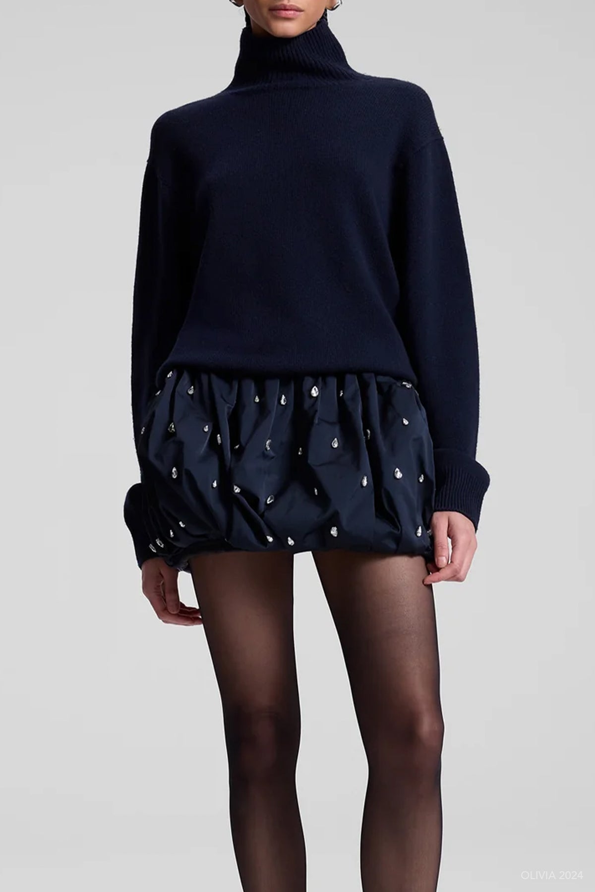 Holly Embellished Convertible Skirt in Navy - shop - olivia.com