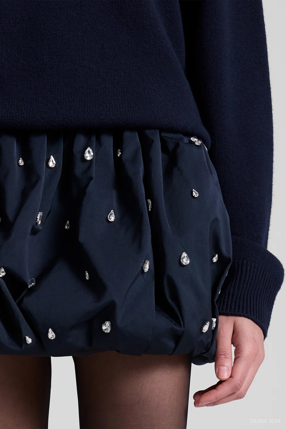 Holly Embellished Convertible Skirt in Navy - shop - olivia.com