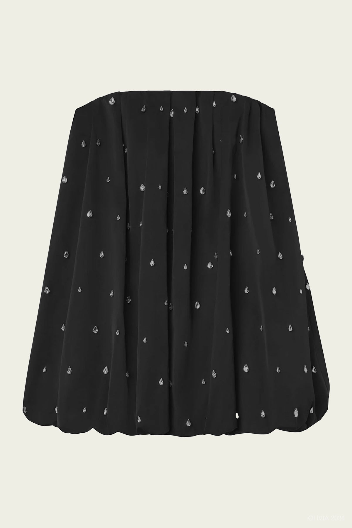 Holly Strapless Embellished Mini Dress in Black - shop - olivia.com