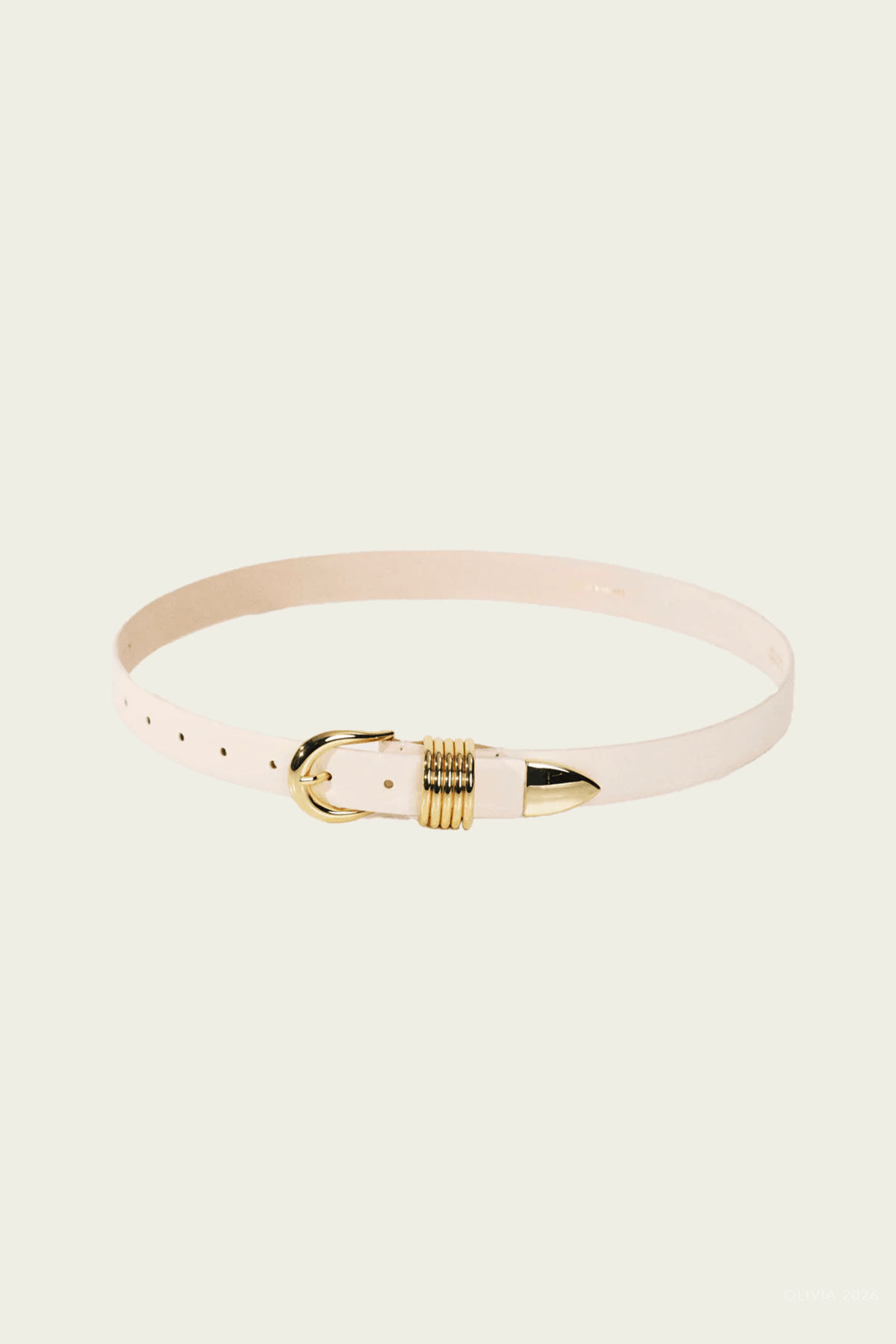 Hollyhock Belt in Ivory Gold - shop-olivia.com