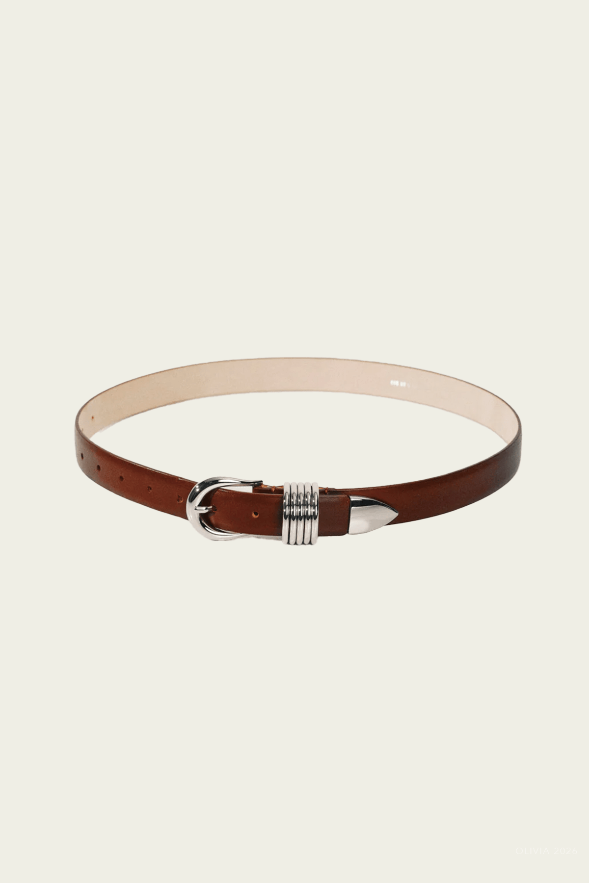 Hollyhock Belt in Mahogany Silver - shop-olivia.com