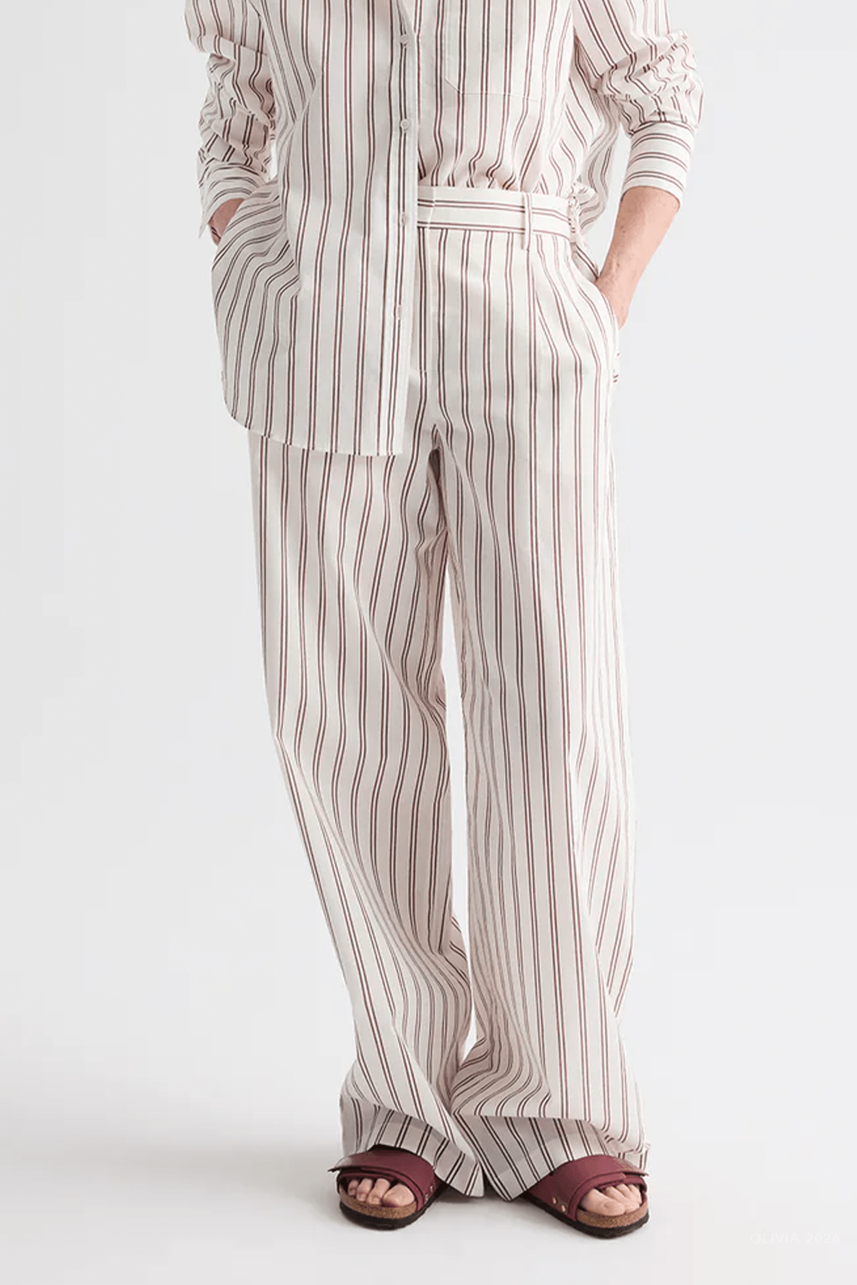 Hudson St Pant in White Wine - shop-olivia.com