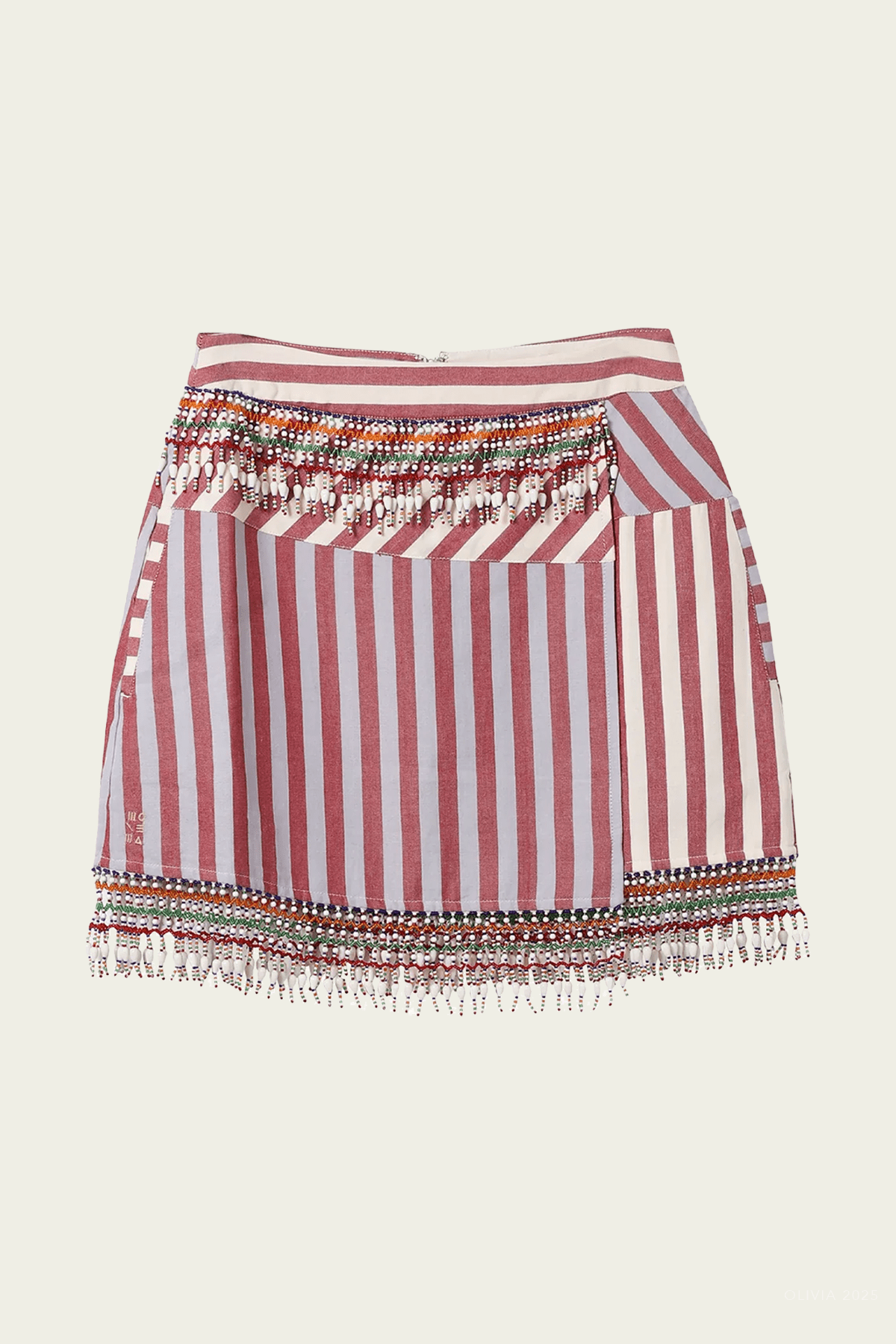 Hymen Mini Skirt in Oia Stripe - shop - olivia.com