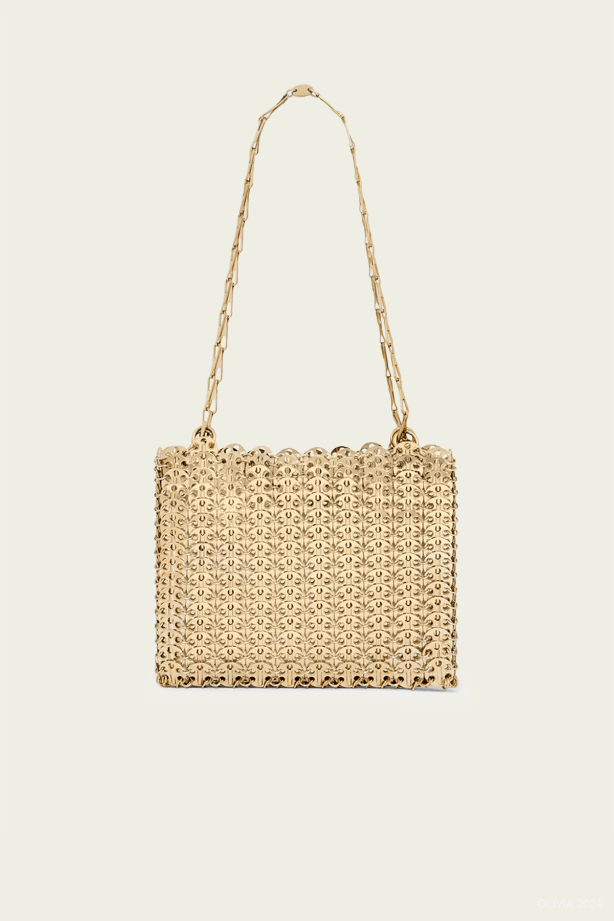 Iconic 1969 Shoulder Bag in Light Gold - shop - olivia.com