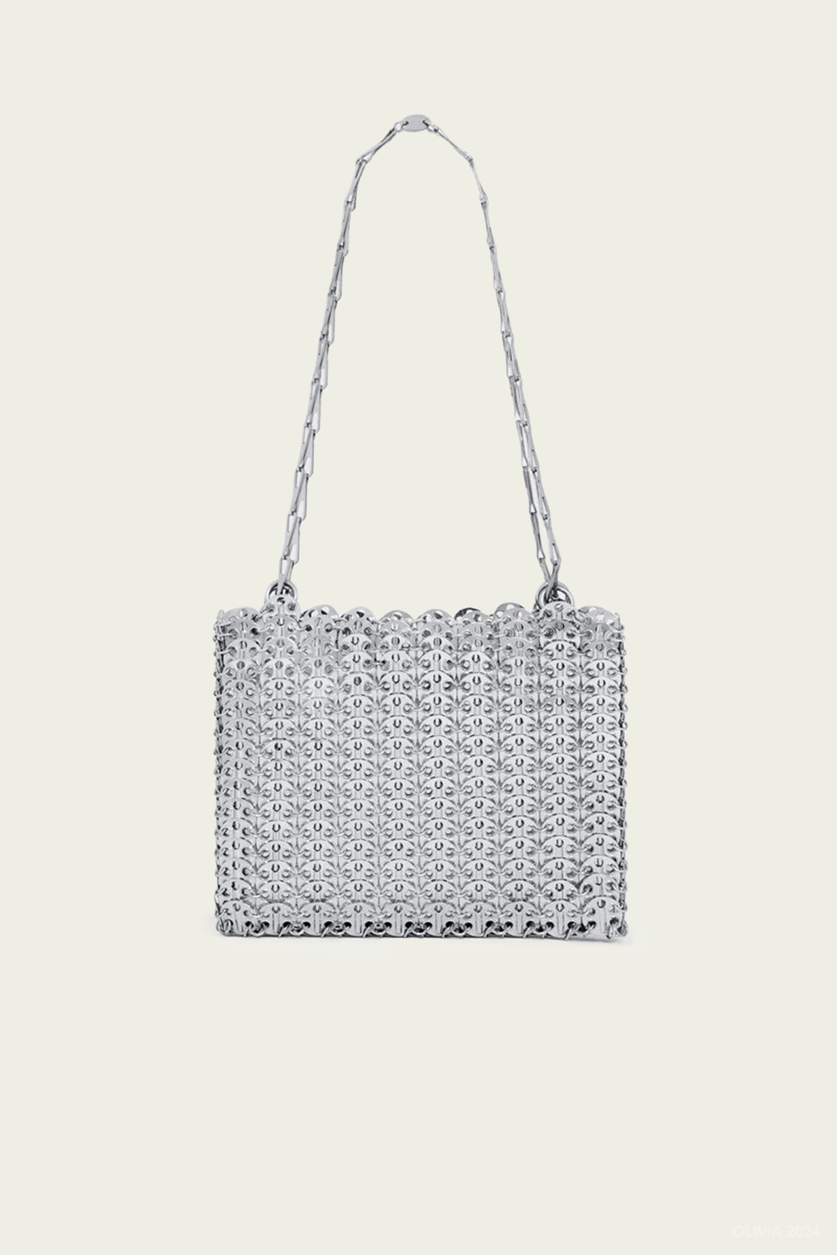 Iconic 1969 Shoulder Bag in Silver - shop - olivia.com