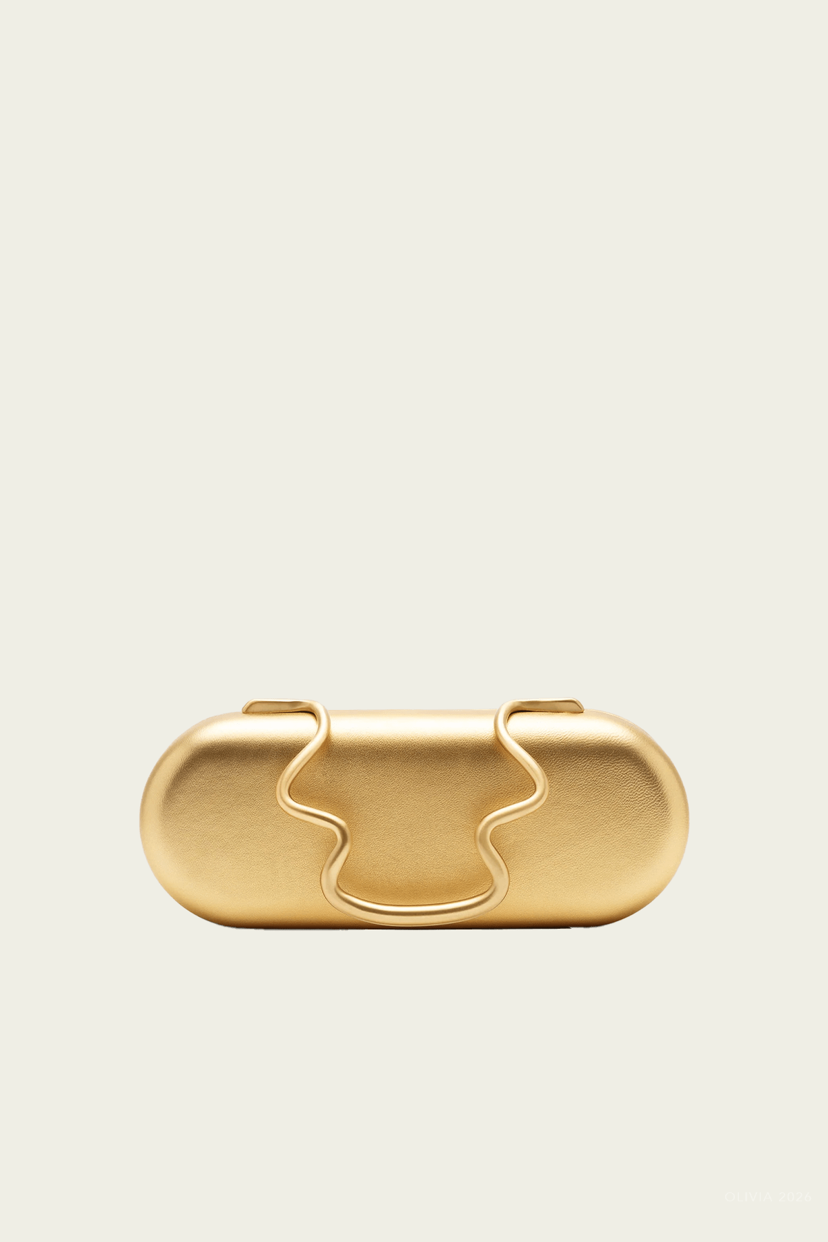Ilaria Clutch in Brass - shop-olivia.com