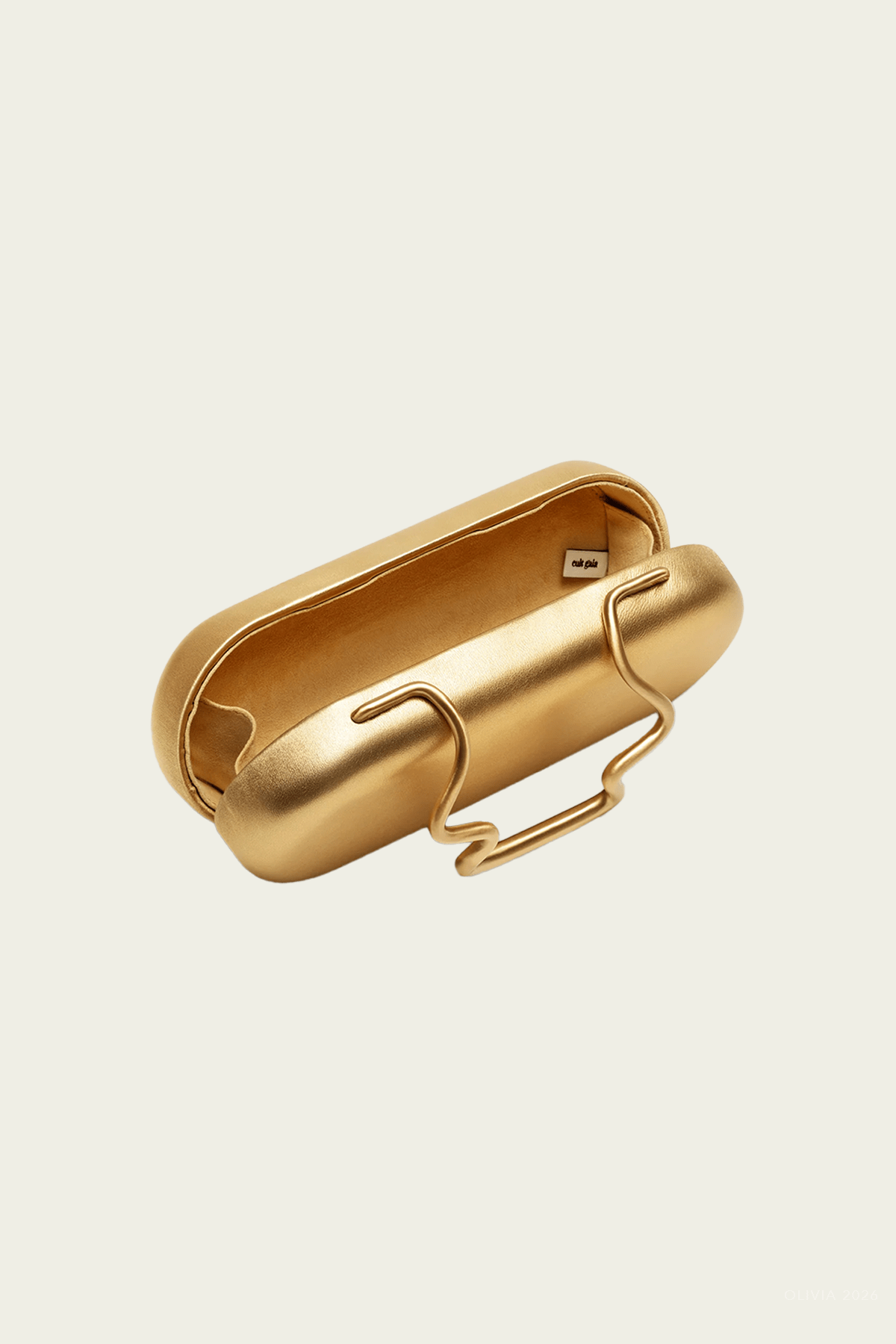 Ilaria Clutch in Brass - shop-olivia.com