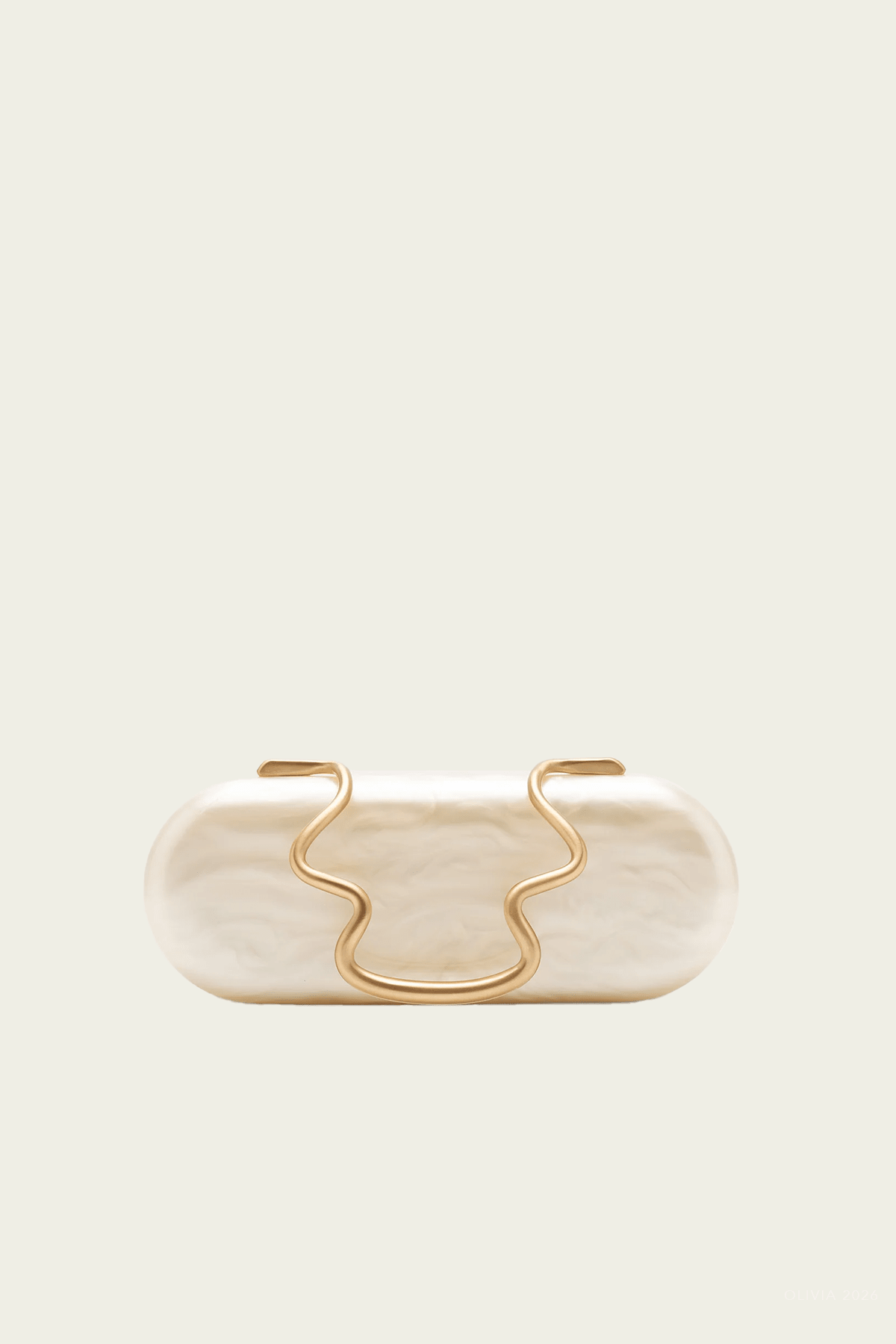 Ilaria Clutch in Ivory - shop-olivia.com
