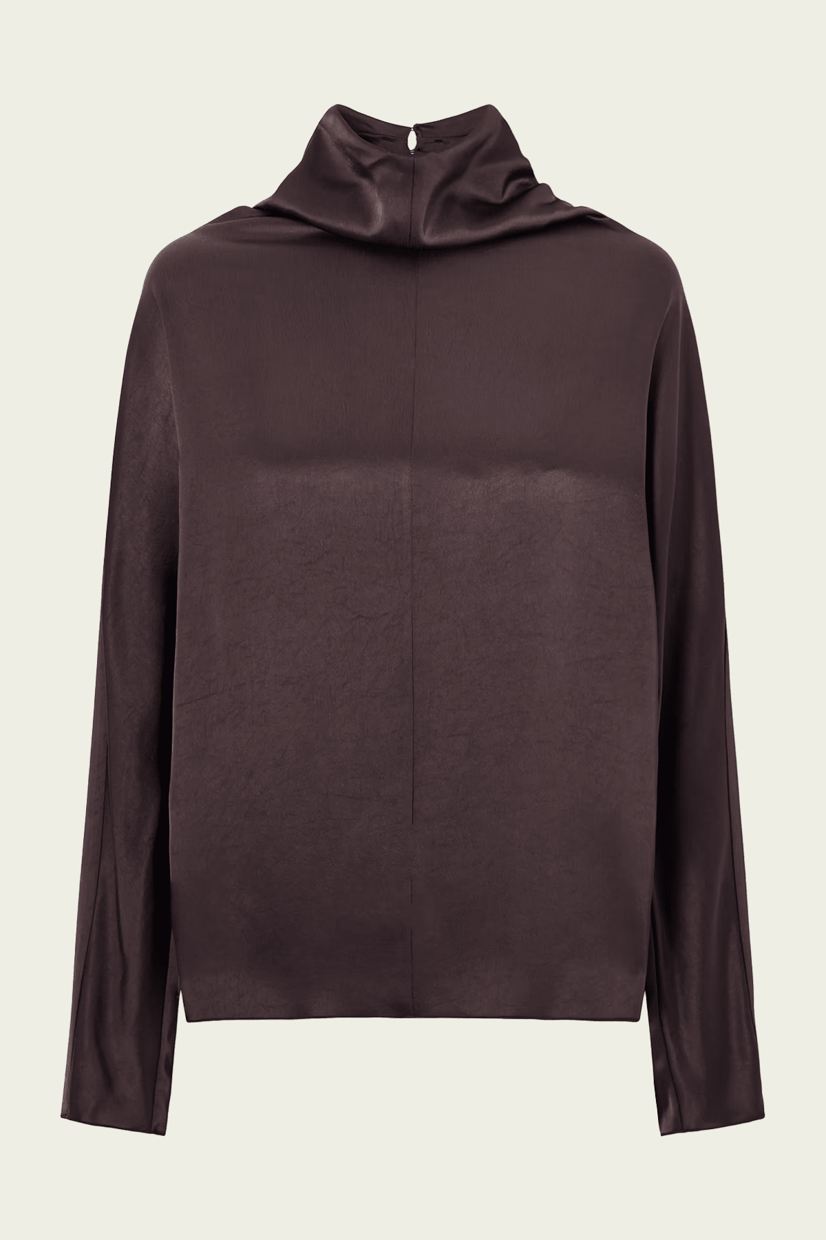 Ilaria Draped Top in Espresso - shop-olivia.com