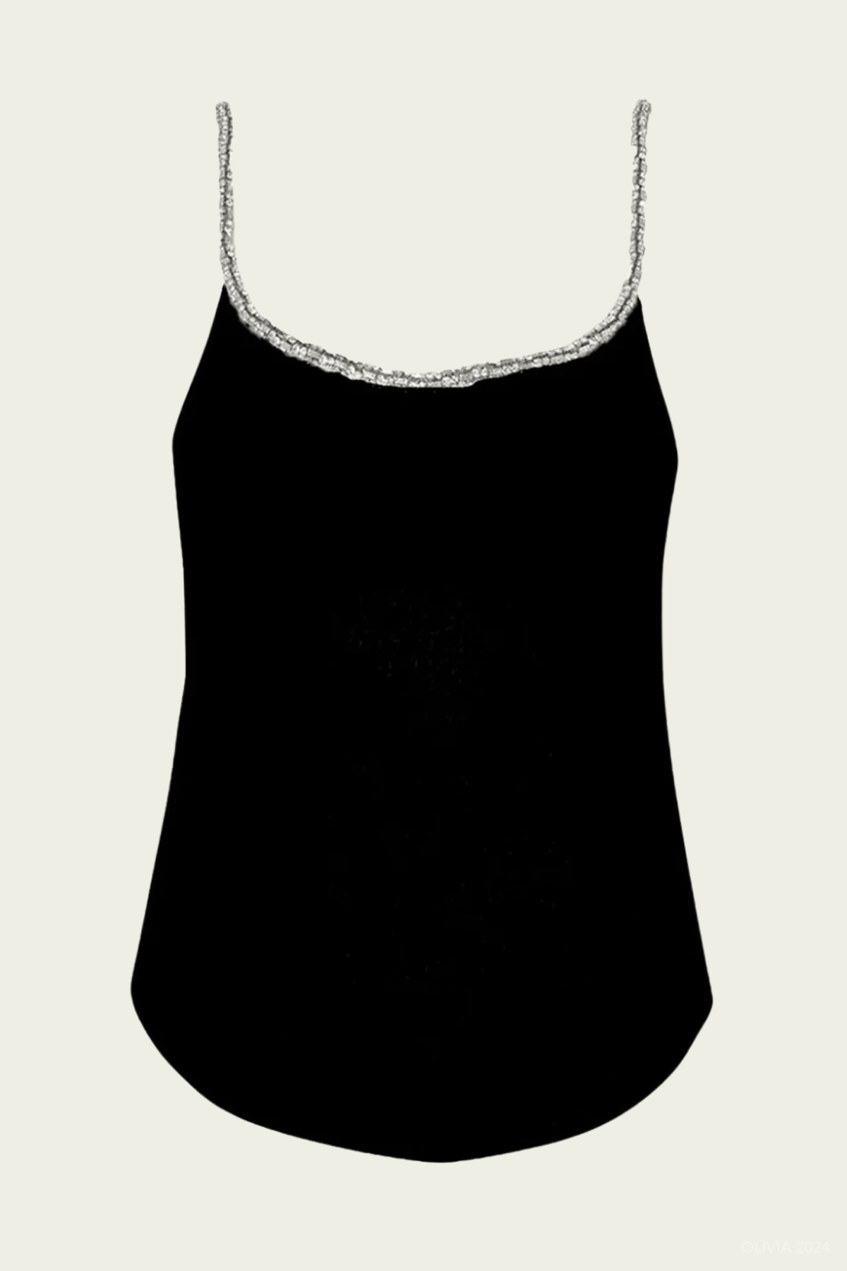 Illustration Embellished Tank in Black - shop - olivia.com