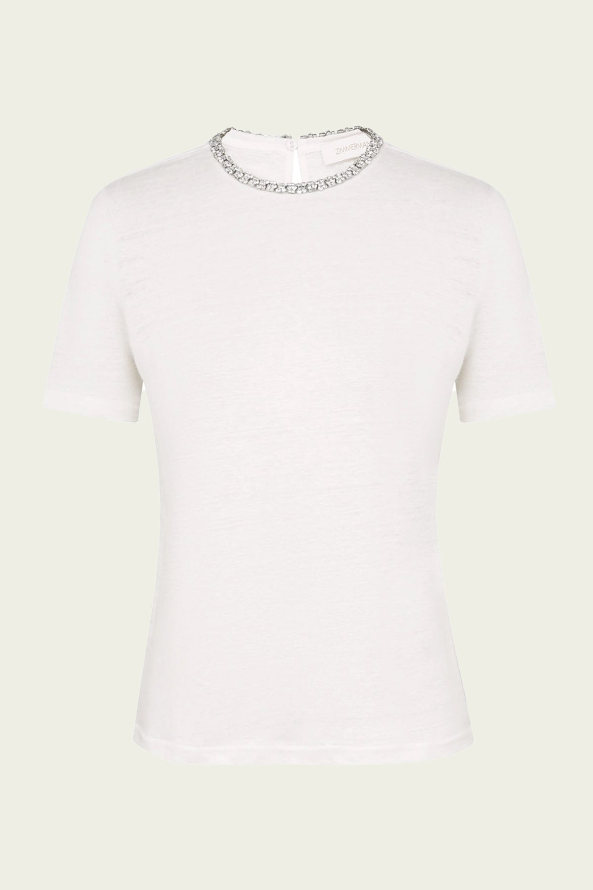 Illustration Embellished Tee in Ivory - shop - olivia.com