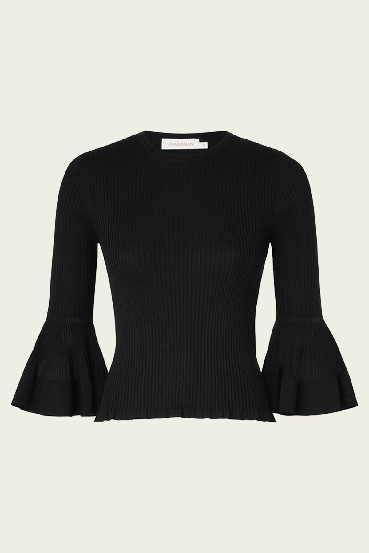 Illustration Tired Ruffled Top in Black - shop - olivia.com