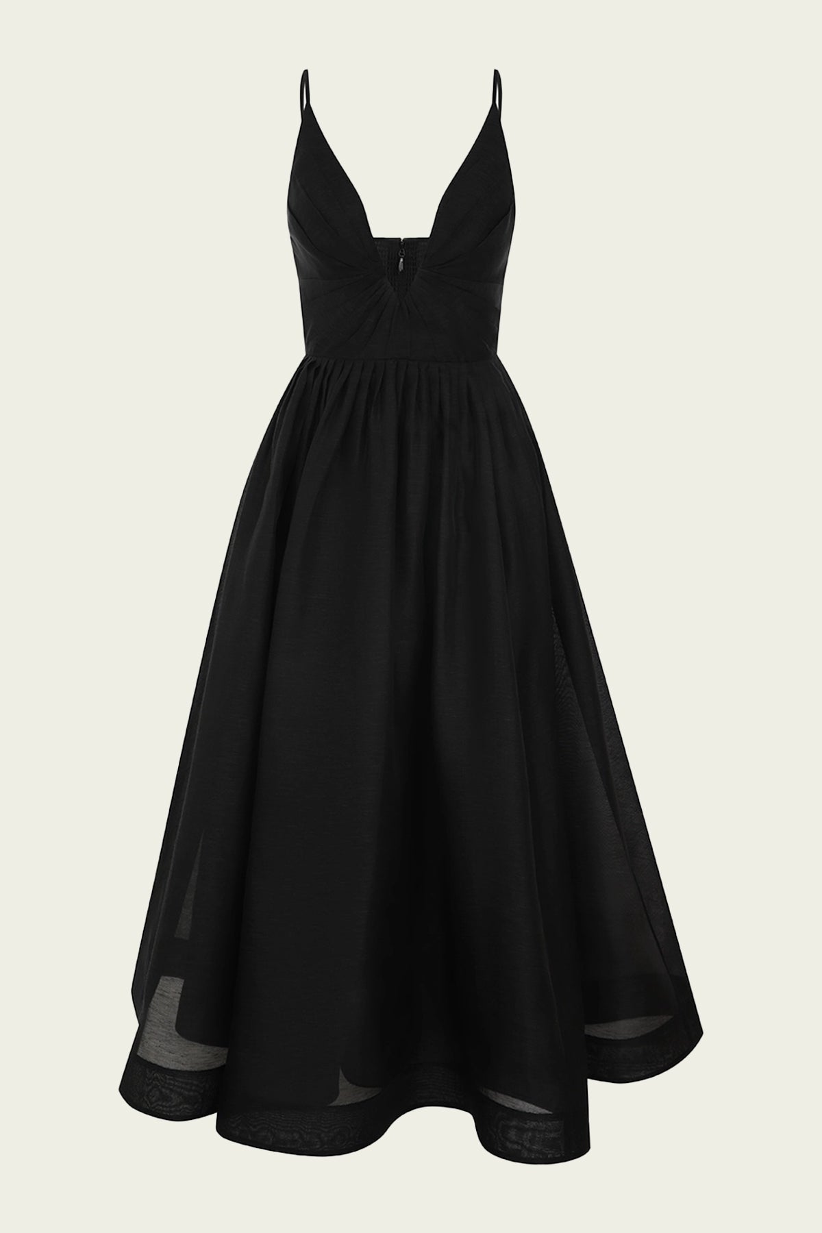 Illustration V Neck Midi Dress in Black - shop - olivia.com