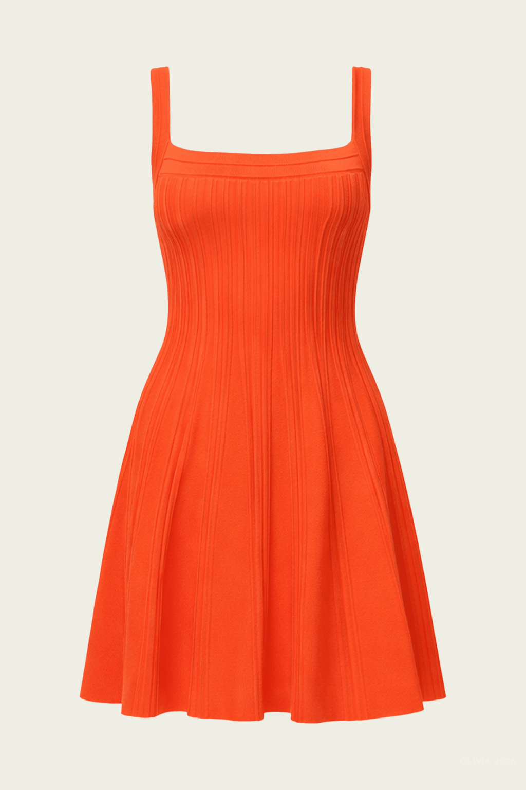 Indie Knit Mini Dress in Lobster