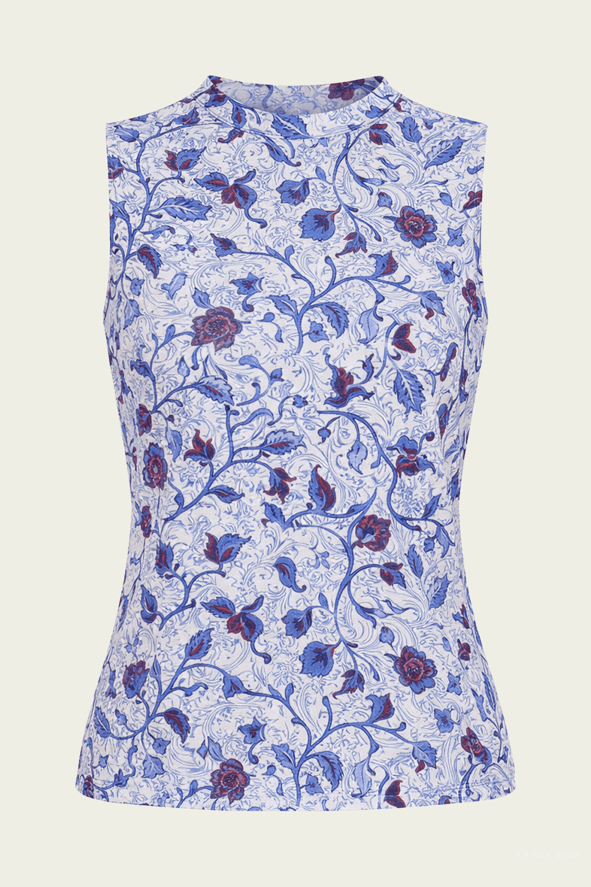 Ines Sleeveless Jersey Top in Gardenia - shop - olivia.com