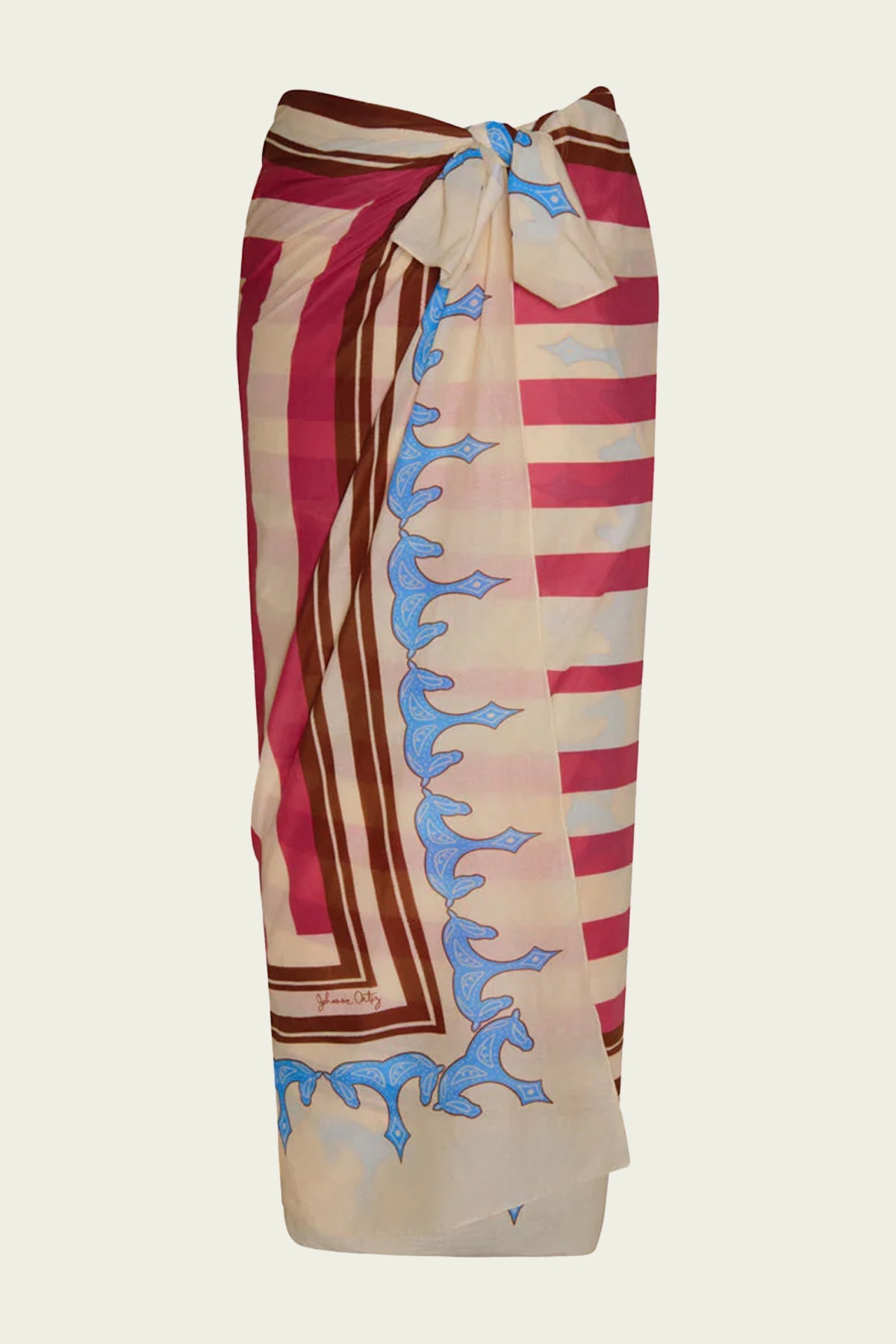 Infinity Palm Pareo in Ecru Pink - shop - olivia.com