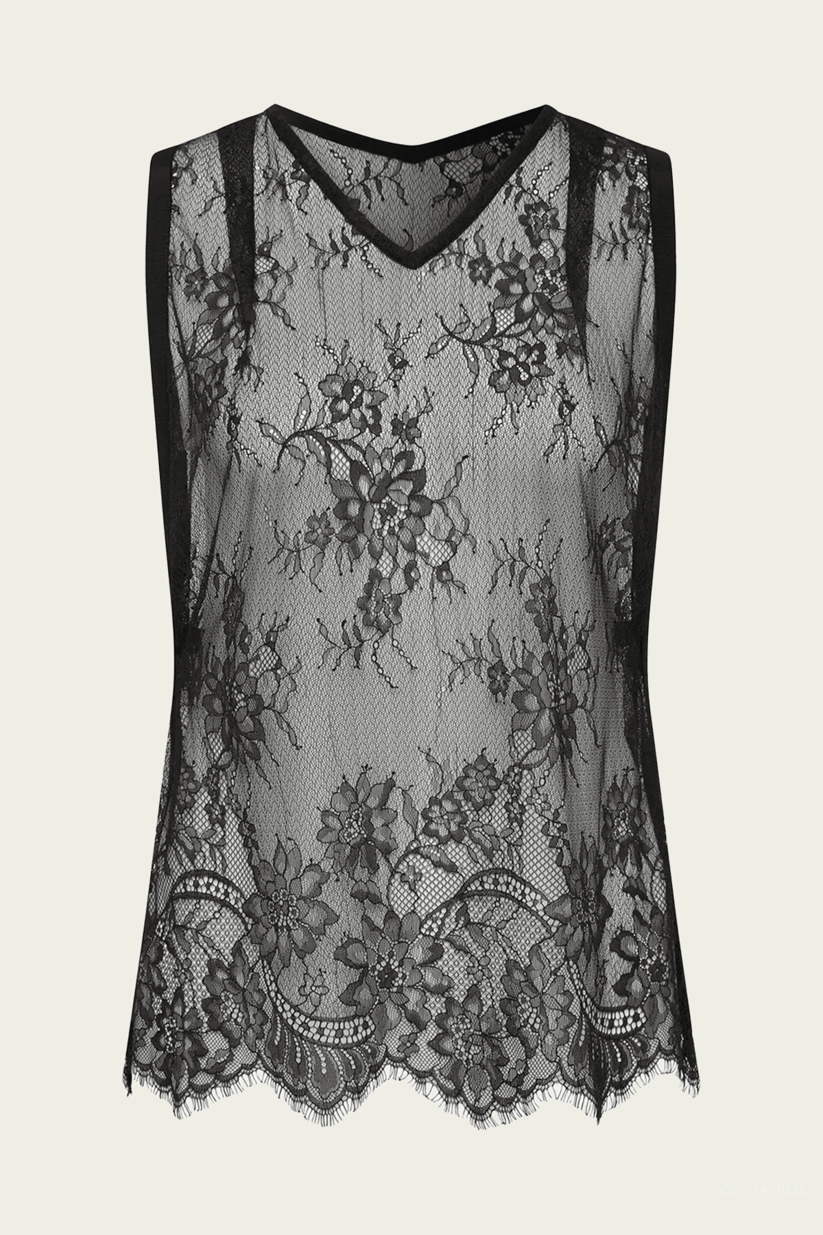 Ingrid Lace Top in Black - shop-olivia.com