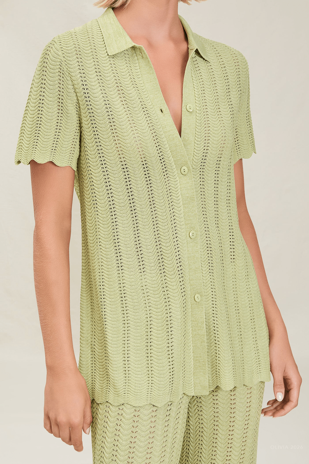 Irene Shirt in Matcha - shop - olivia.com