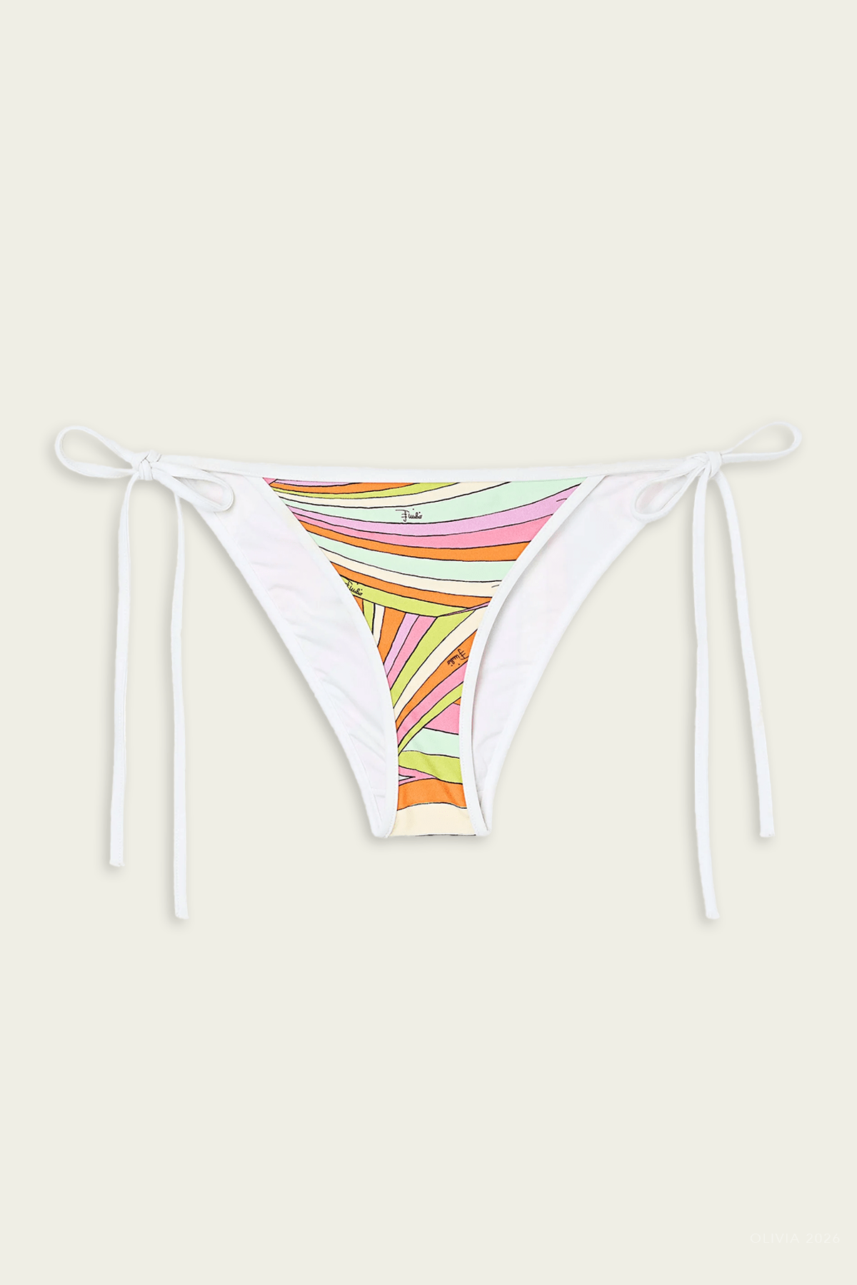 Iride-Print Bikini Bottom in Multicolor - shop-olivia.com