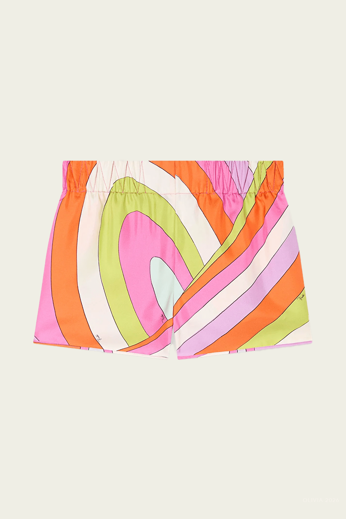 Iride-Print Silk Shorts in Multicolor - shop-olivia.com