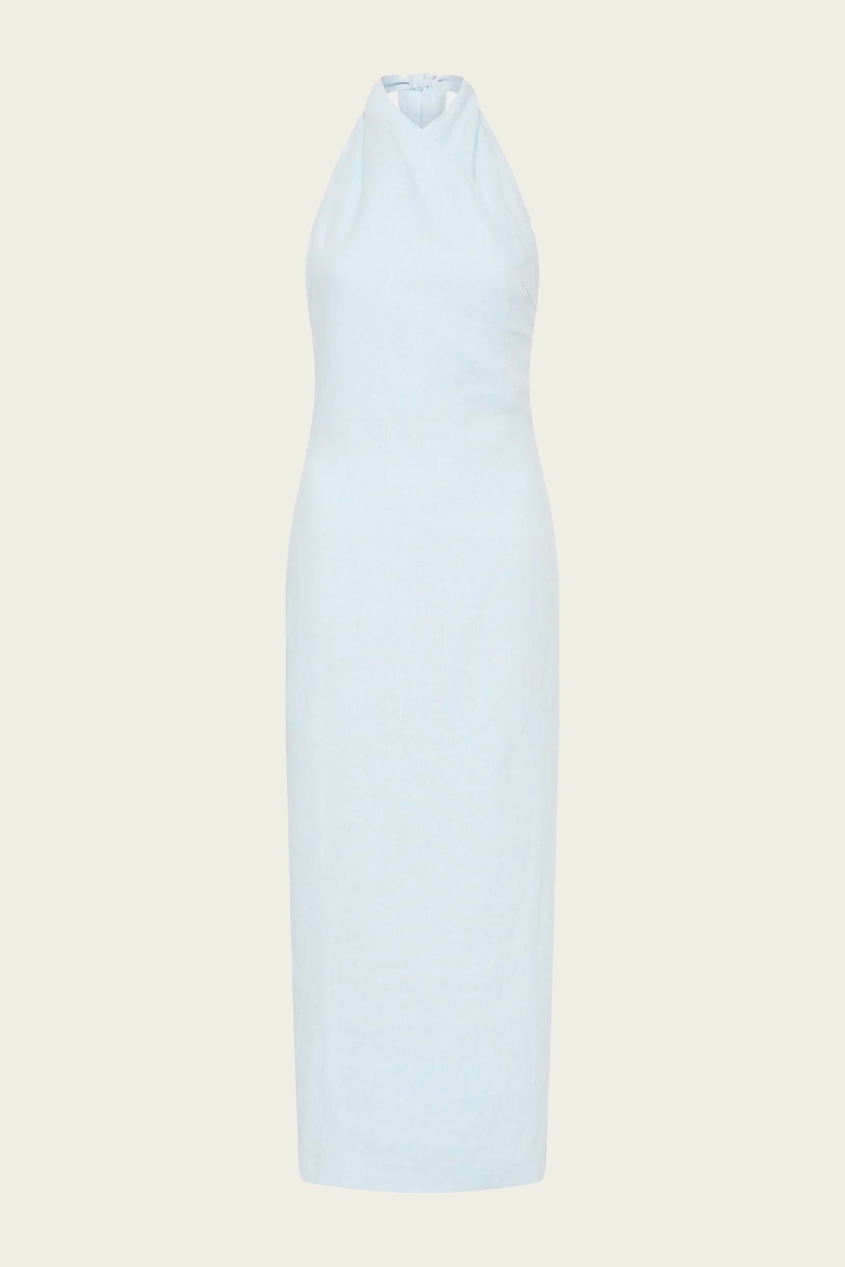 Iris Halter Midi Dress in Light Blue - shop - olivia.com