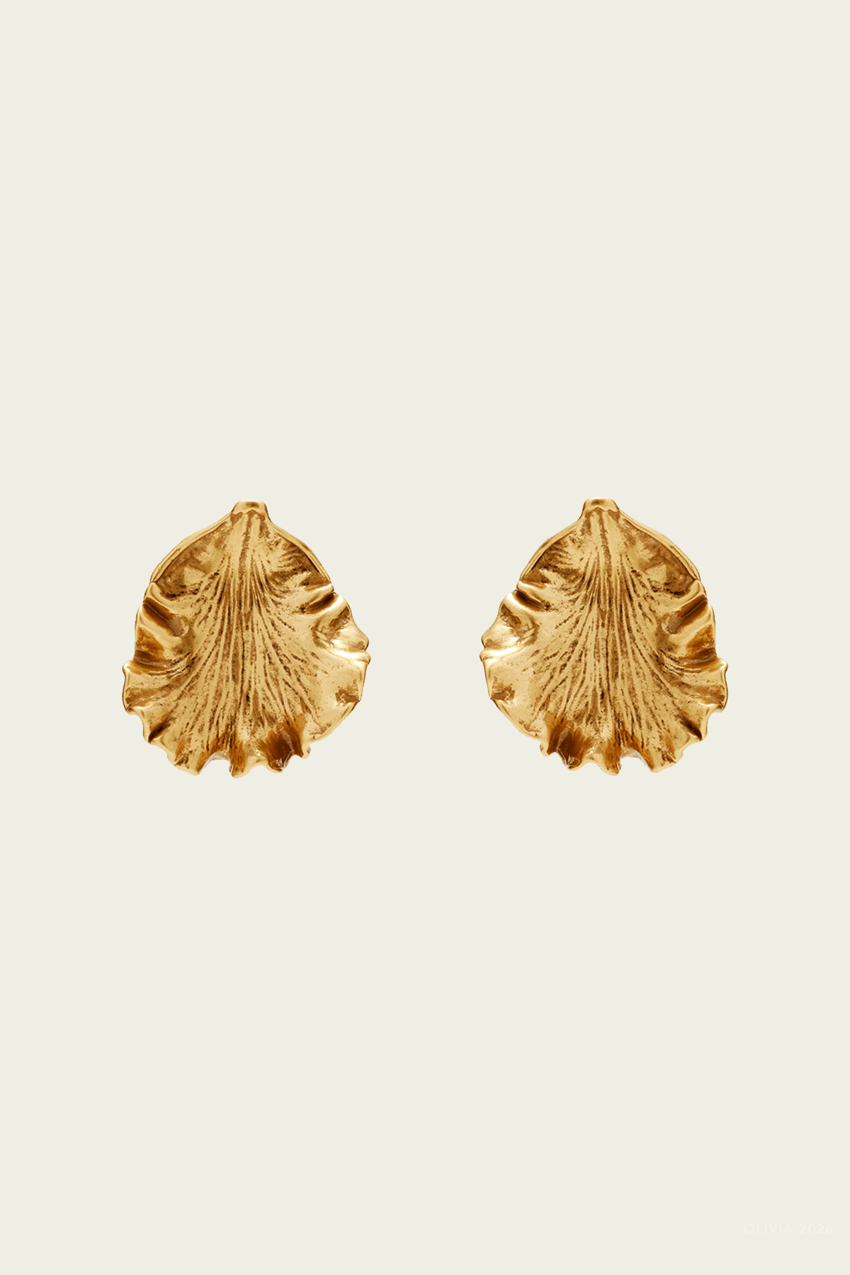 Iris Leaf Earrings in Antique Brass - shop-olivia.com